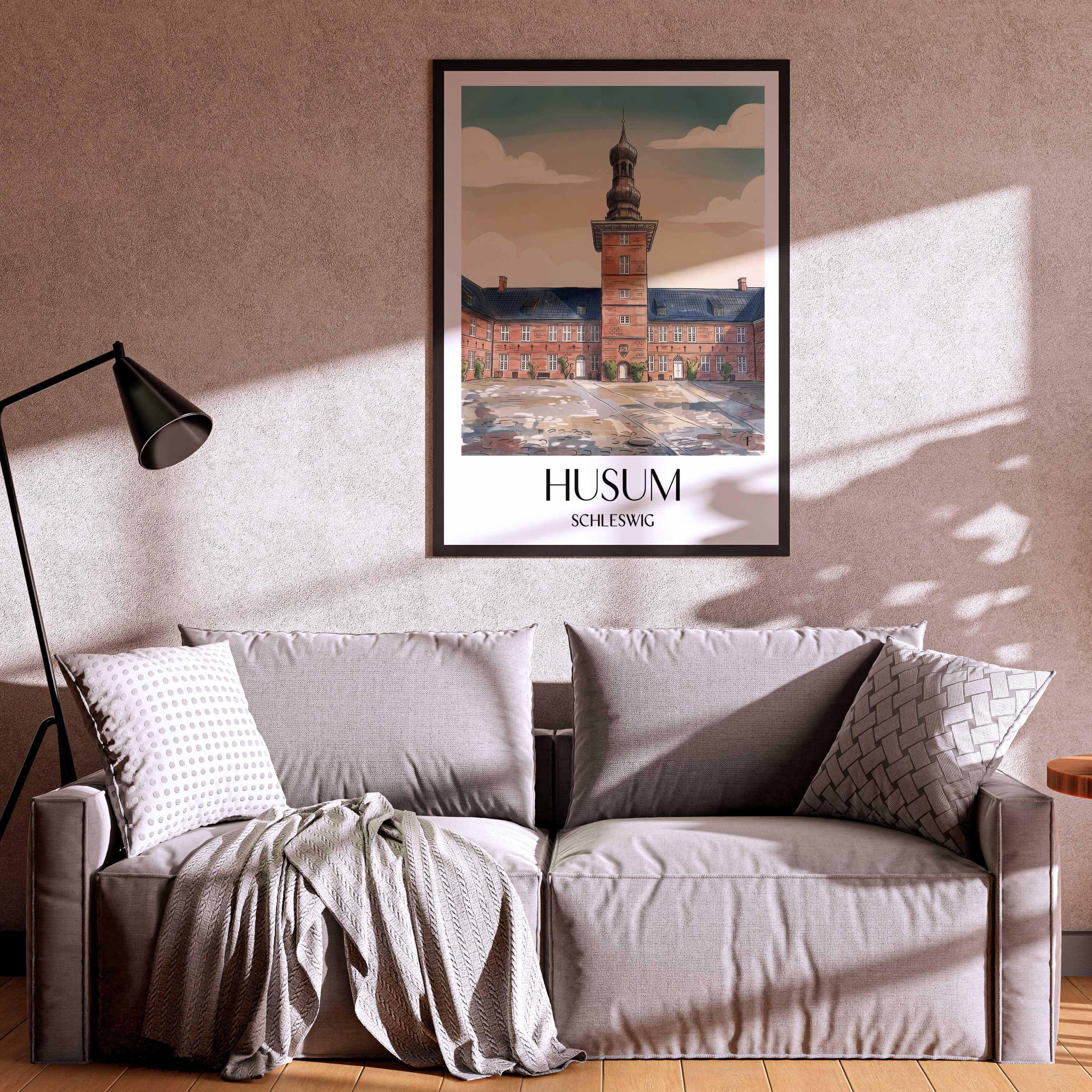 husum-schleswig-deutschland-poster-aquarell
