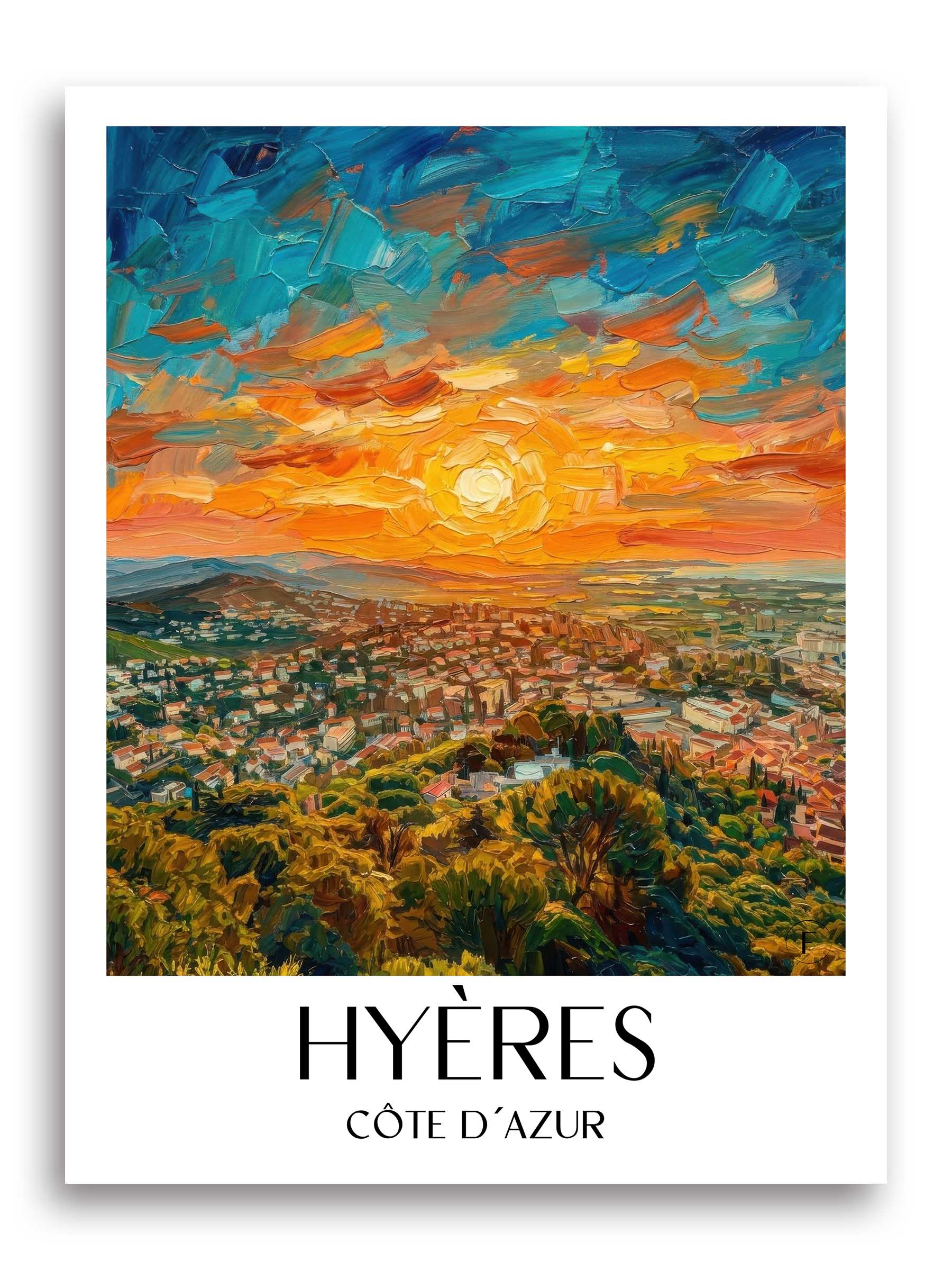 hyères-côte-d´azur-frankreich-poster-oil-painting-oelgemaelde