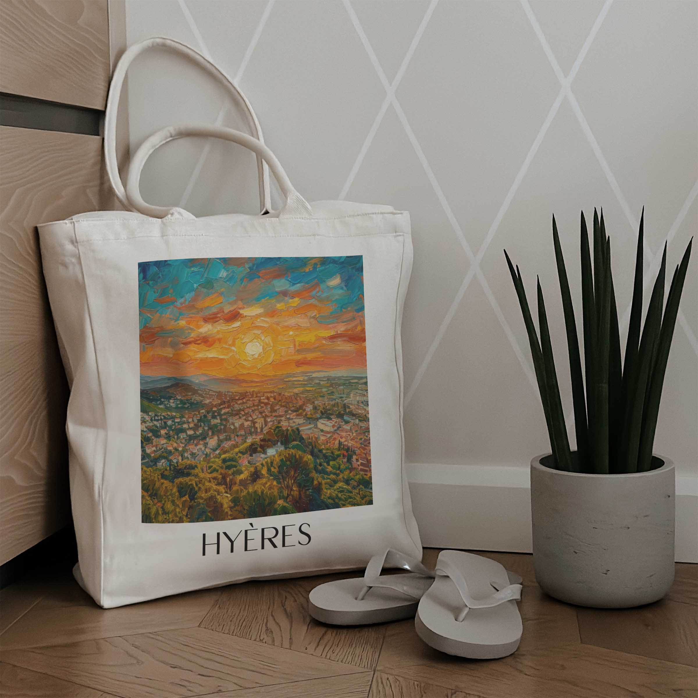 hyères-côte-d´azur-frankreich-einkaufstasche-oil-painting-oelgemaelde