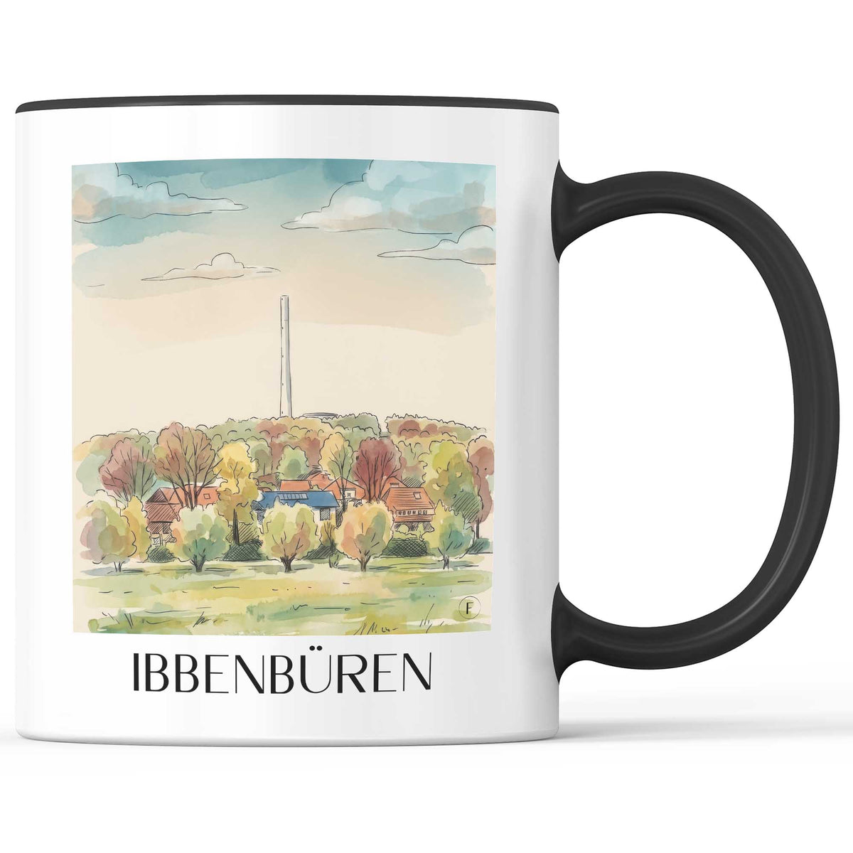 ibbenbüren-tecklenburger-land-deutschland-kaffeebecher-aquarell