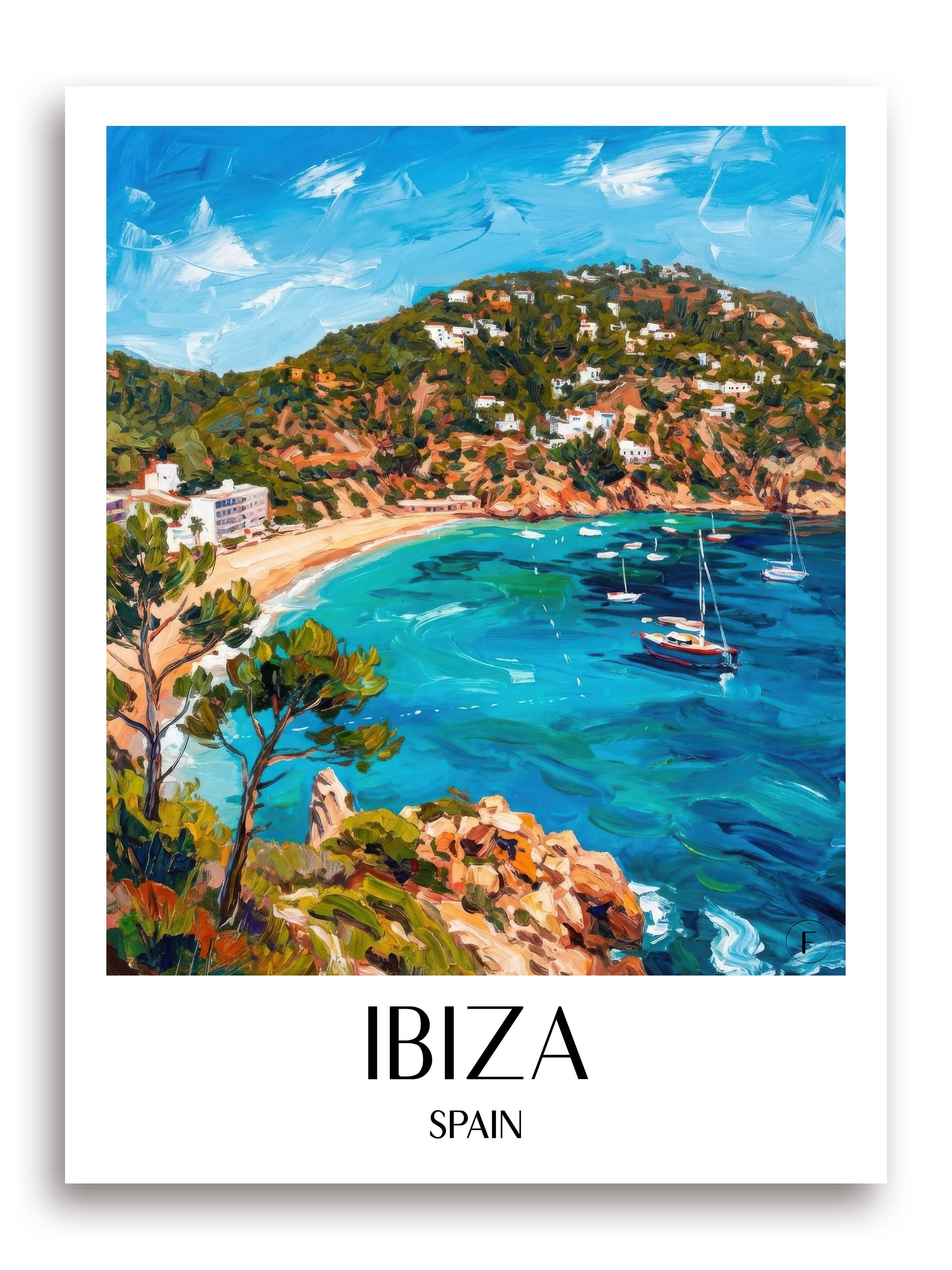 Ibiza Poster - Spanien - Spanien Kunstdruck - Ölgemälde von A4 bis A1 - favplace