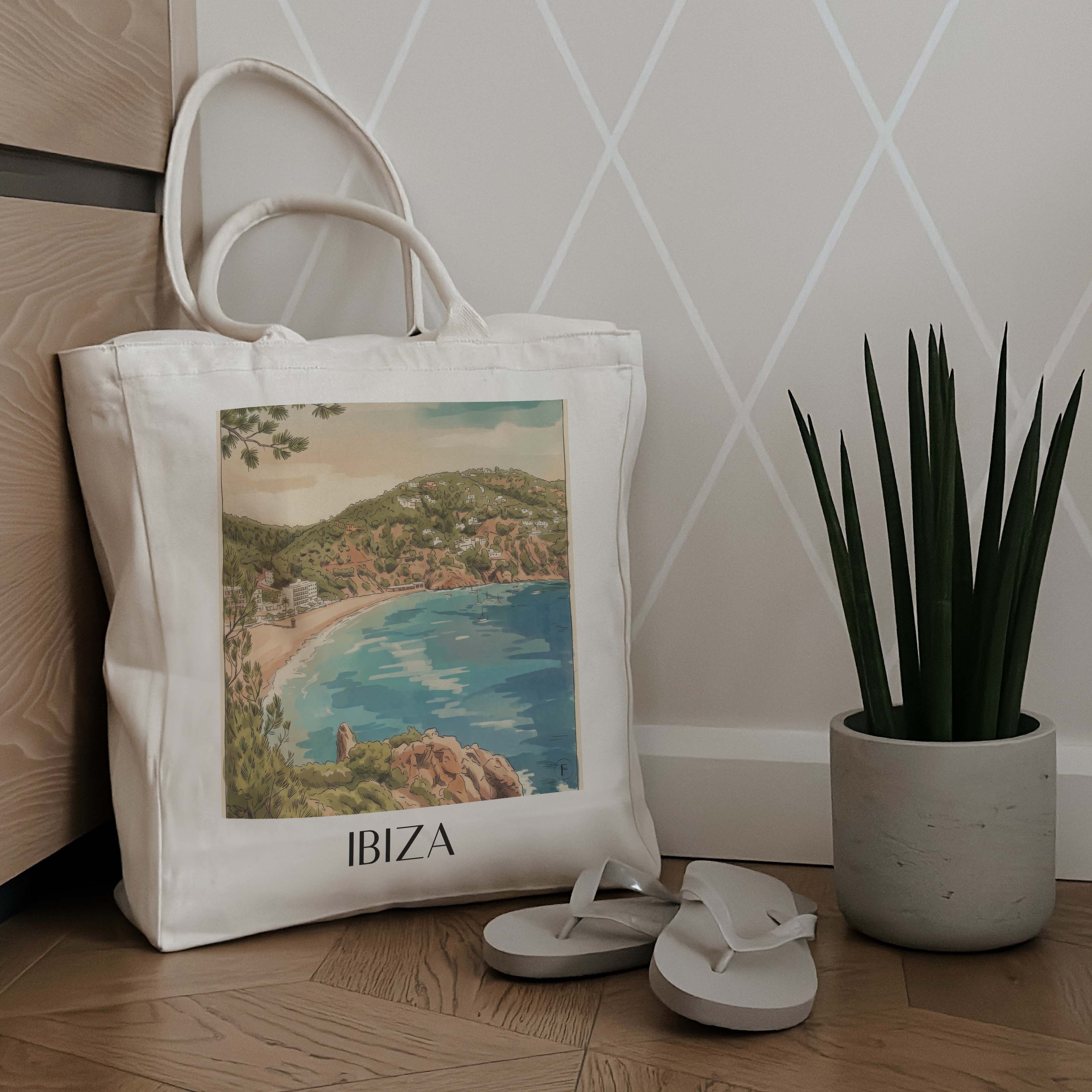 ibiza-spanien-einkaufstasche-aquarell