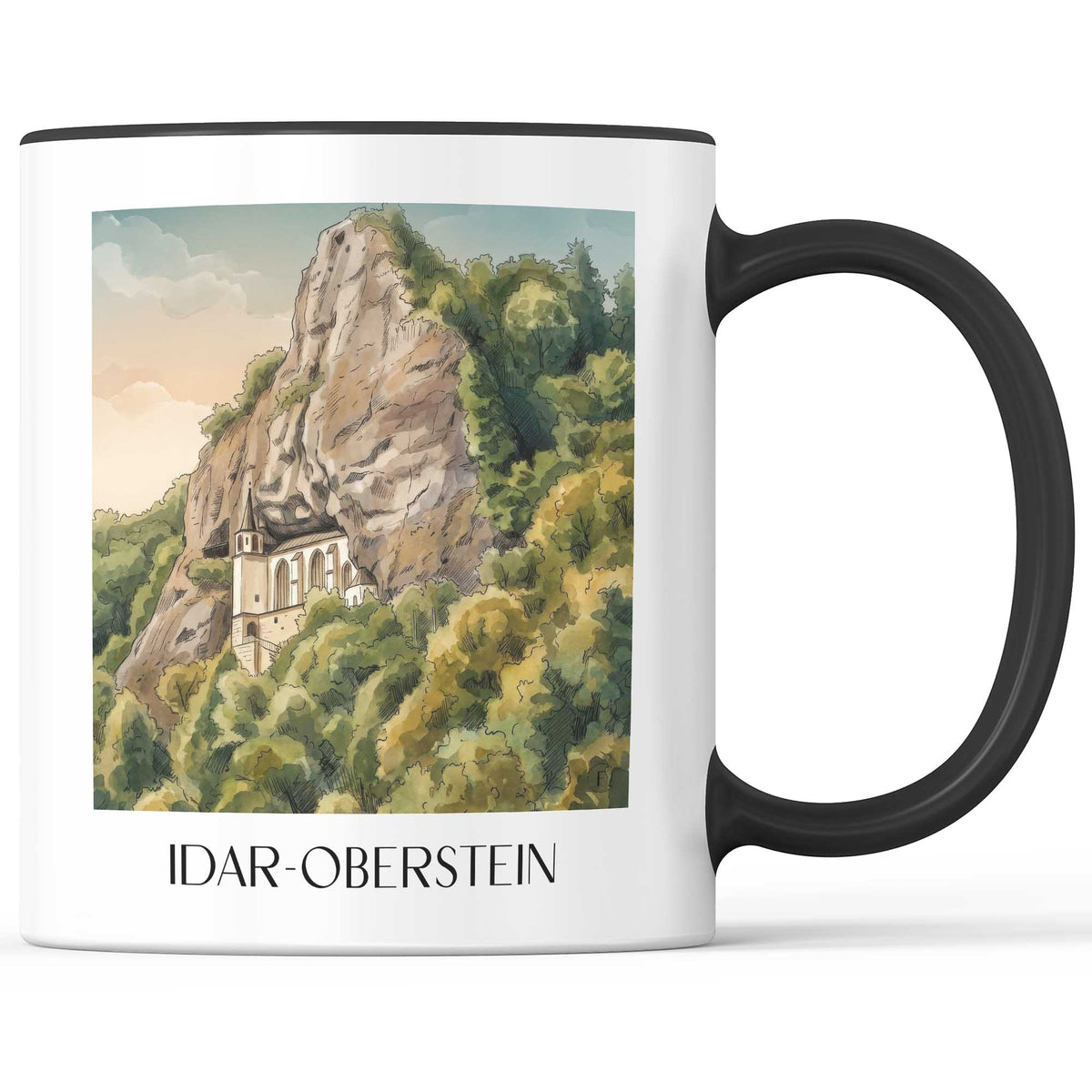idar-oberstein-hunsrück-deutschland-kaffeebecher-aquarell