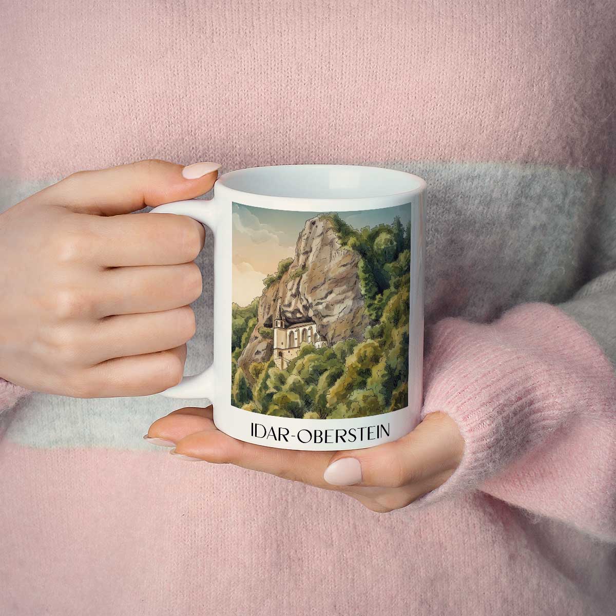 idar-oberstein-hunsrück-deutschland-kaffeebecher-aquarell