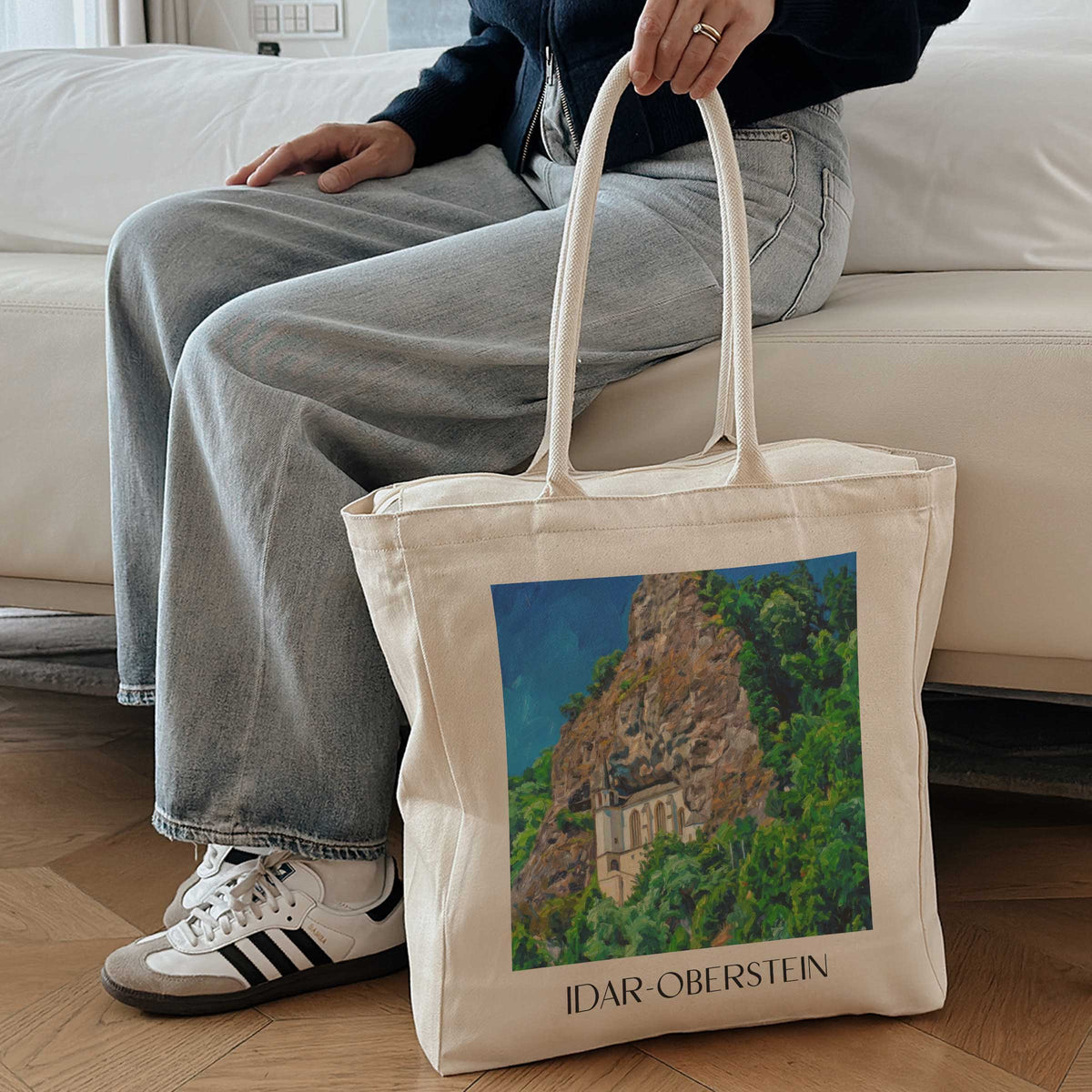 idar-oberstein-hunsrück-deutschland-einkaufstasche-oil-painting-oelgemaelde