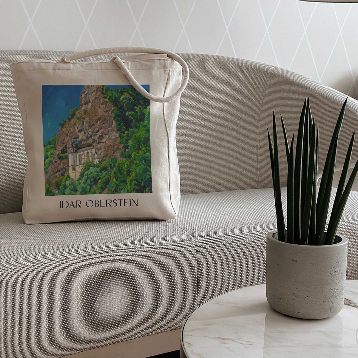 idar-oberstein-hunsrück-deutschland-einkaufstasche-oil-painting-oelgemaelde
