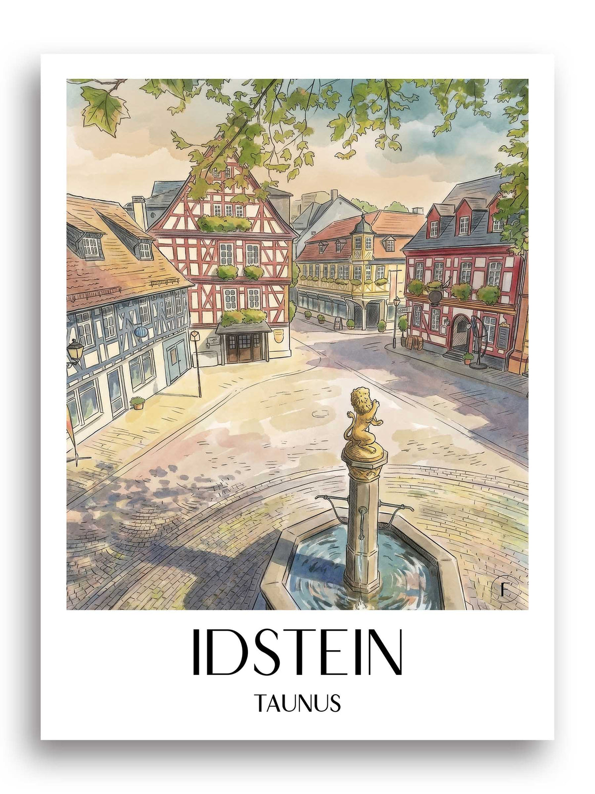 idstein-taunus-deutschland-poster-aquarell