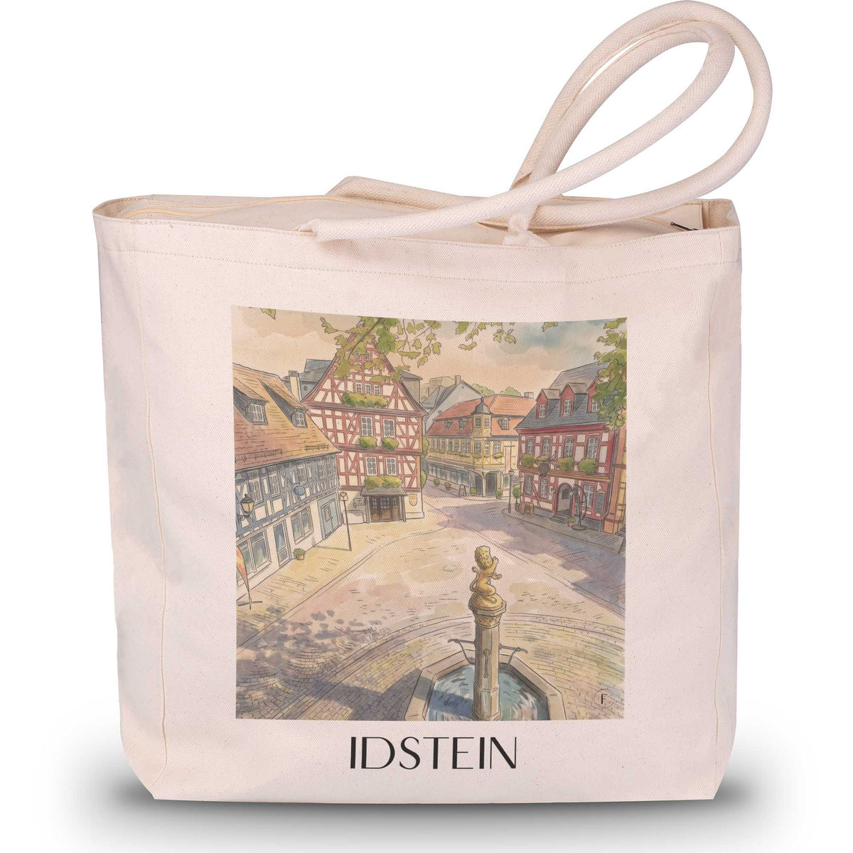idstein-taunus-deutschland-einkaufstasche-aquarell