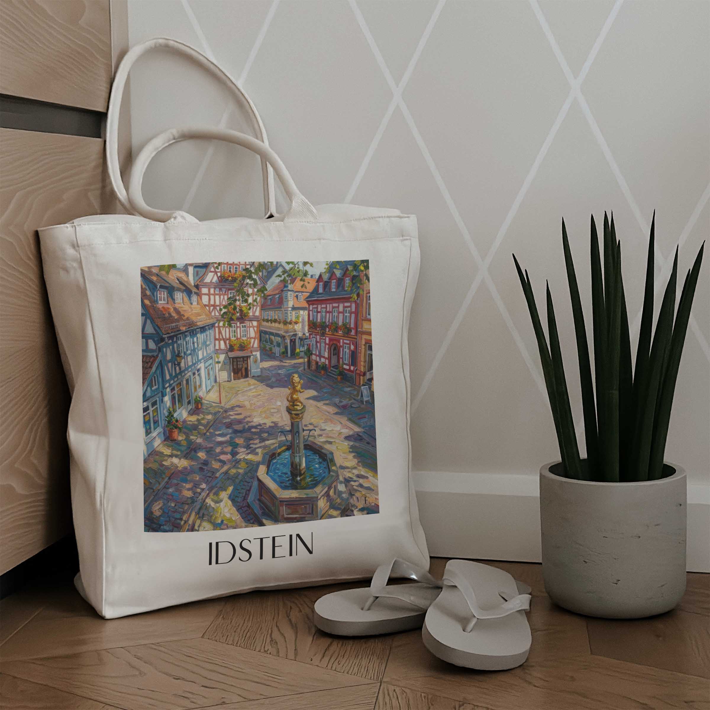 idstein-taunus-deutschland-einkaufstasche-oil-painting-oelgemaelde