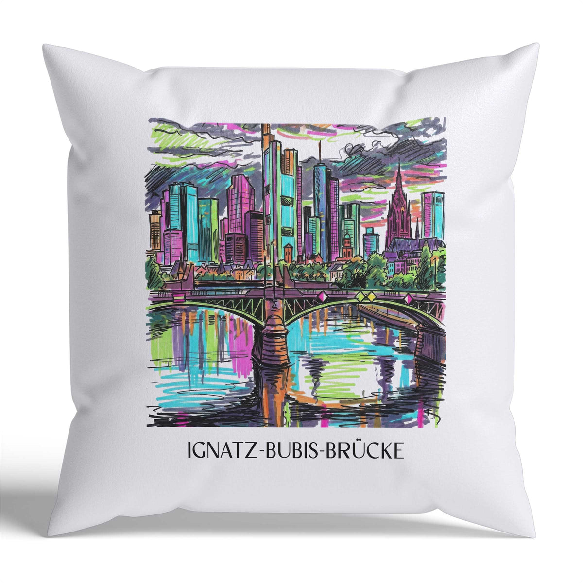 ignatz-bubis-brücke-frankfurt-deutschland-kissenbezug-graffiti
