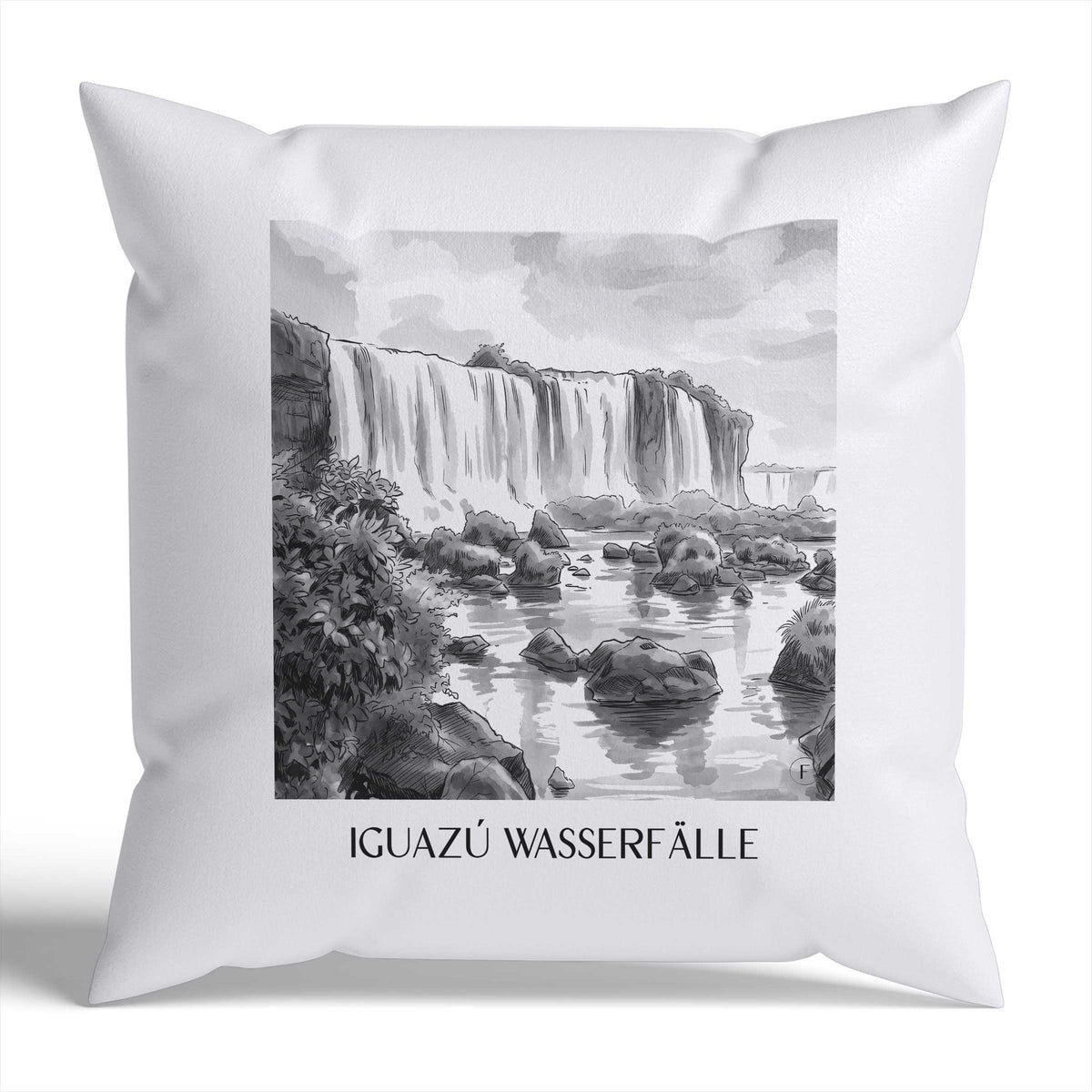iguazú-wasserfälle-südamerika-südamerika-kissenbezug-aquarell-schwarz-weiss