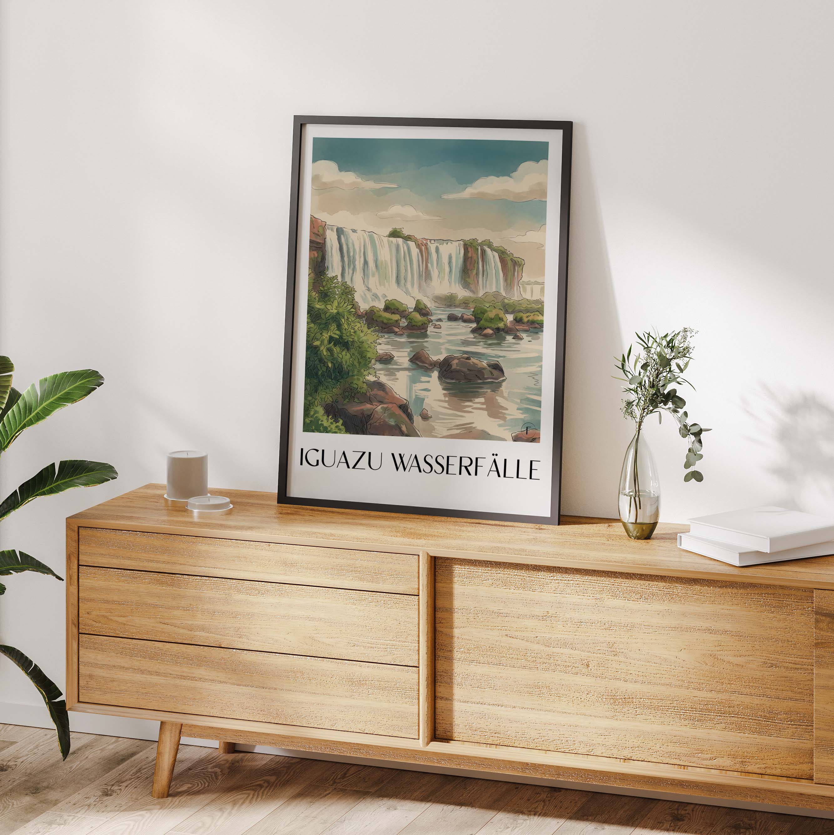 iguazú-wasserfälle-poster-aquarell