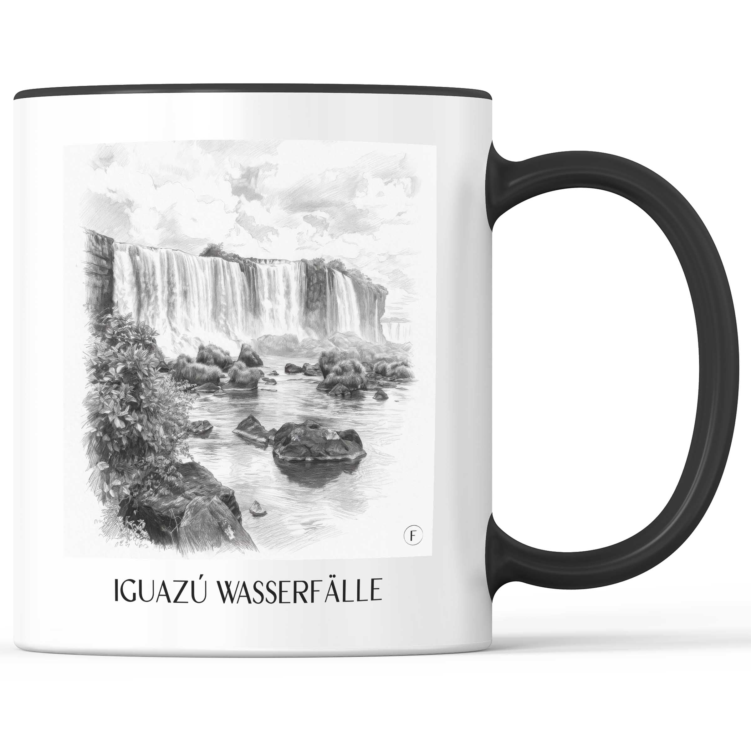 iguazú-wasserfälle-südamerika-kaffeebecher-bleistift-zeichnung-drawing