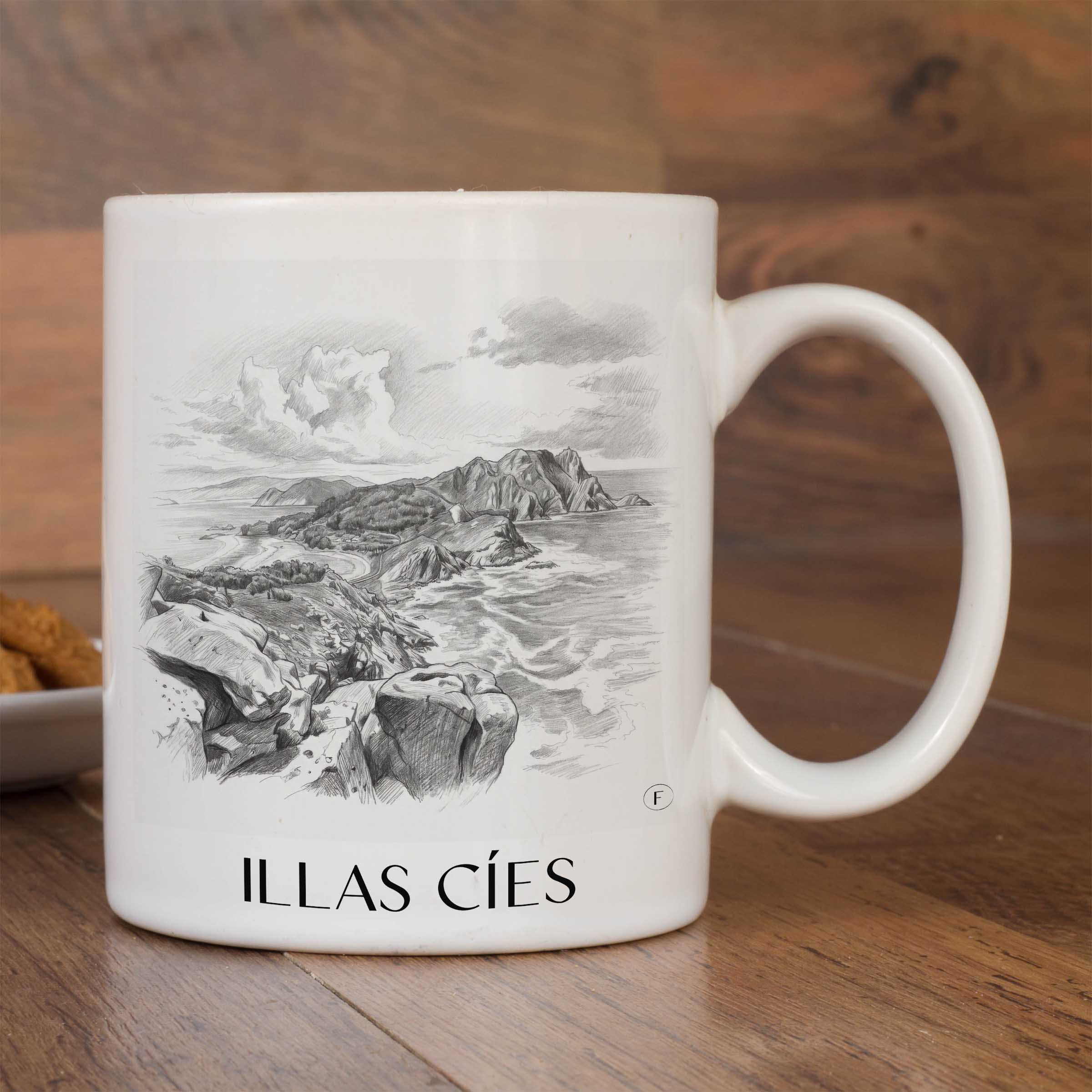 illas-cíes-spanien-spanien-kaffeebecher-bleistift-zeichnung-drawing