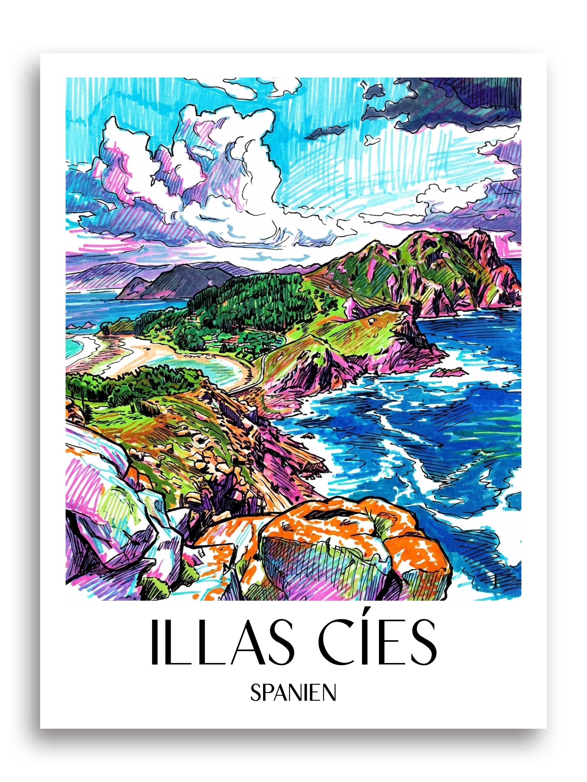 illas-cíes-spanien-spanien-poster-graffiti