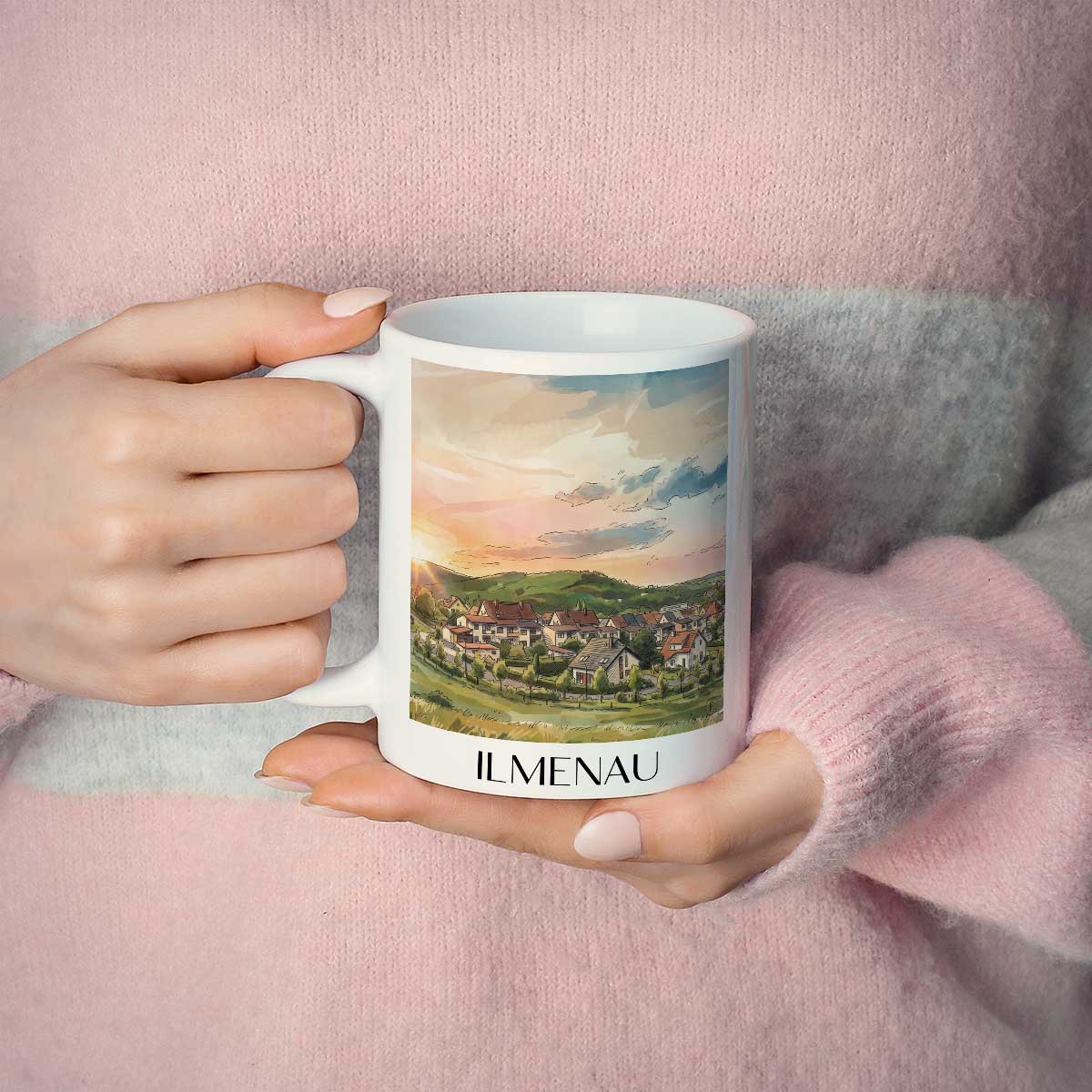 ilmenau-thüringer-wald-deutschland-kaffeebecher-aquarell