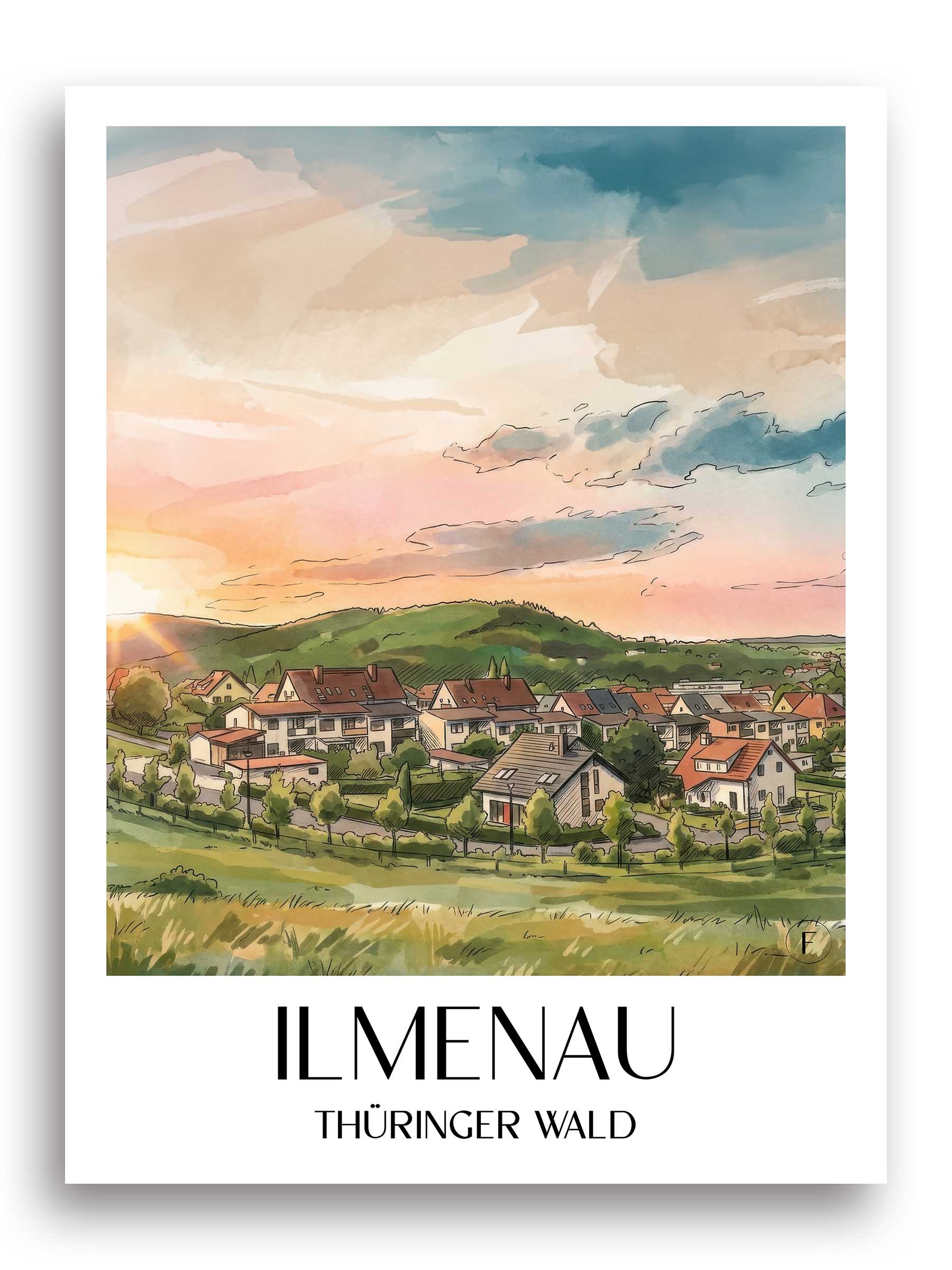 ilmenau-thüringer-wald-deutschland-poster-aquarell
