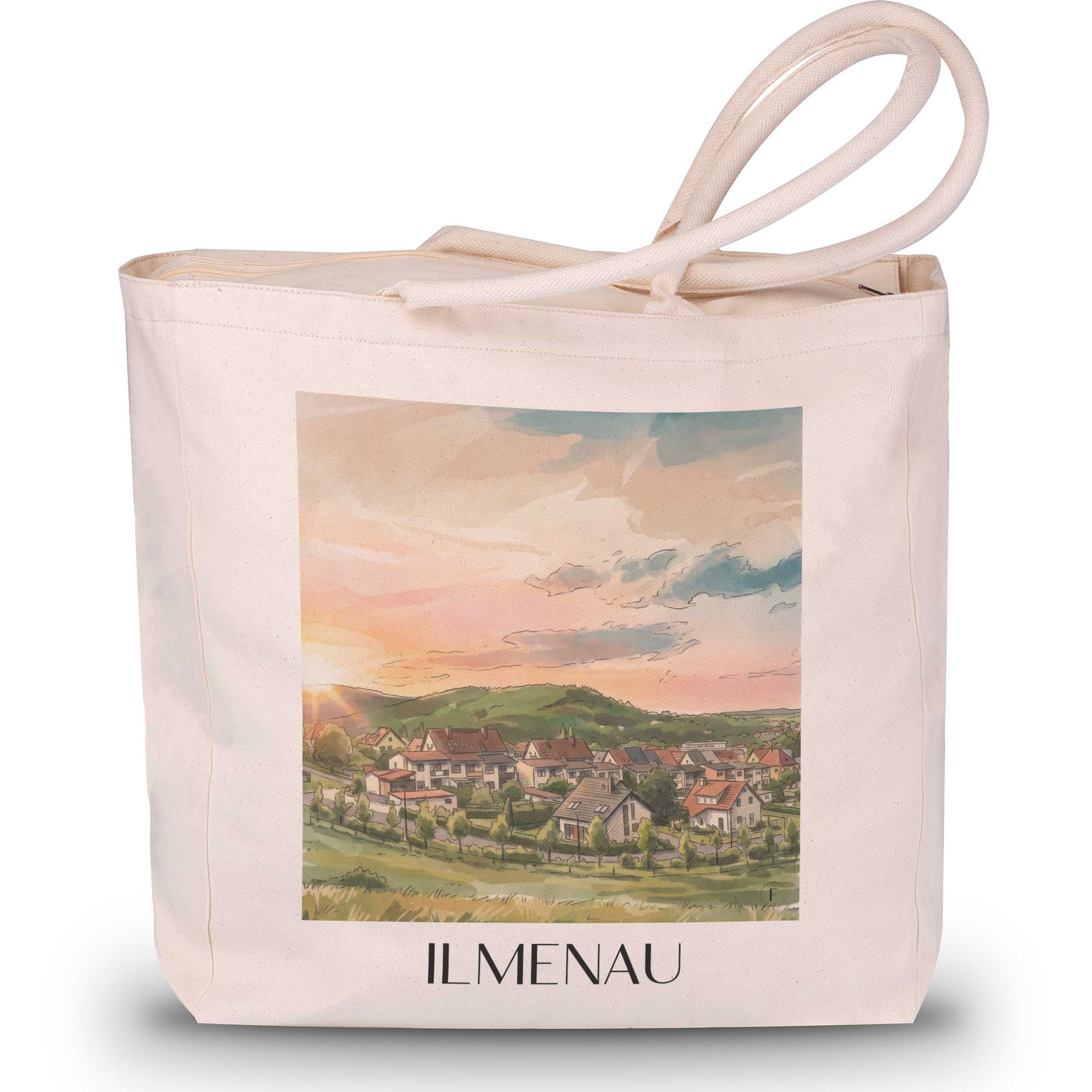 ilmenau-thüringer-wald-deutschland-einkaufstasche-aquarell