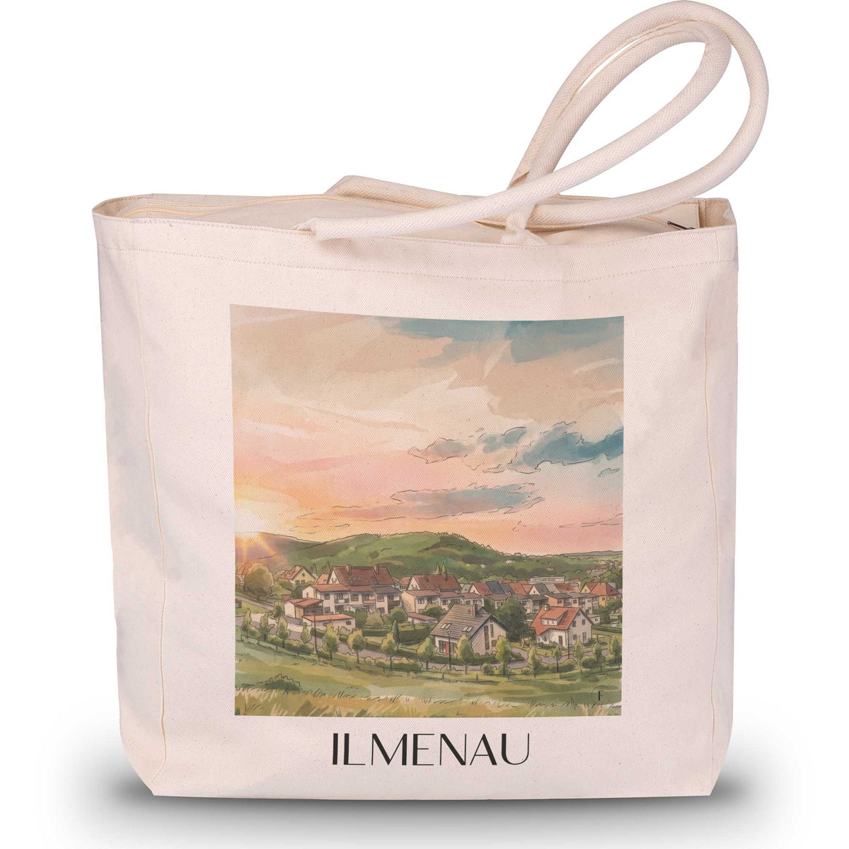 Ilmenau Shopping Tasche - Thüringer Wald - Deutschland Tote Bag - Einkaufstasche im Aquarell Stil - favplace