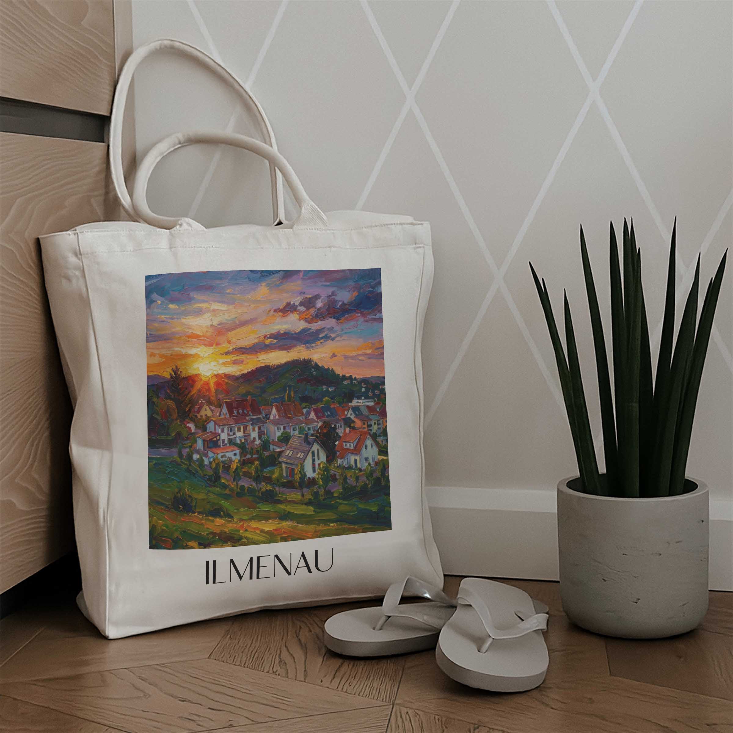 ilmenau-thüringer-wald-deutschland-einkaufstasche-oil-painting-oelgemaelde