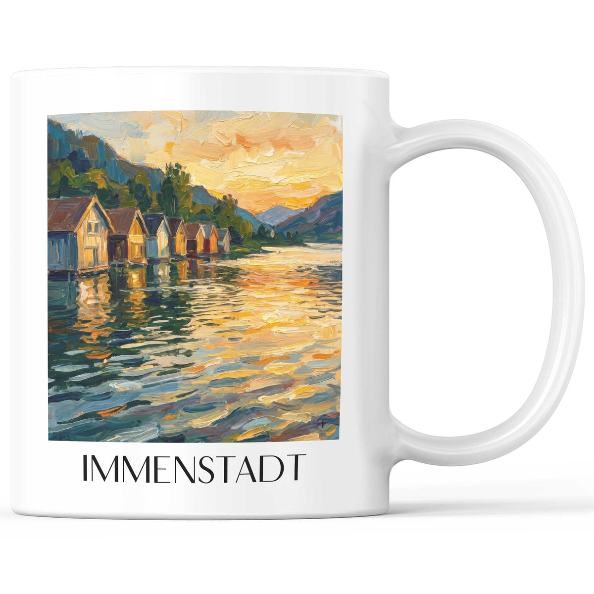 Immenstadt Kaffeebecher - Oberallgäu - Deutschland Becher - Kaffeetasse im Ölgemälde Stil - favplace