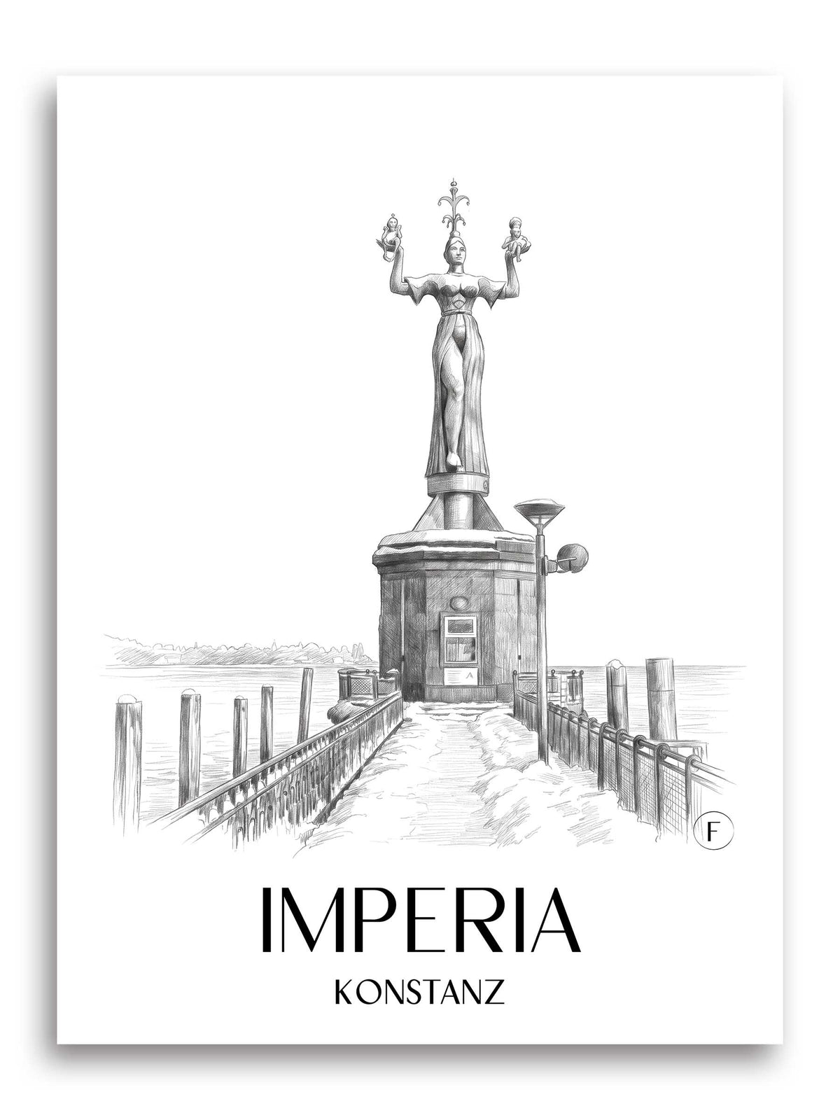 imperia-konstanz-deutschland-poster-bleistift-zeichnung-drawing