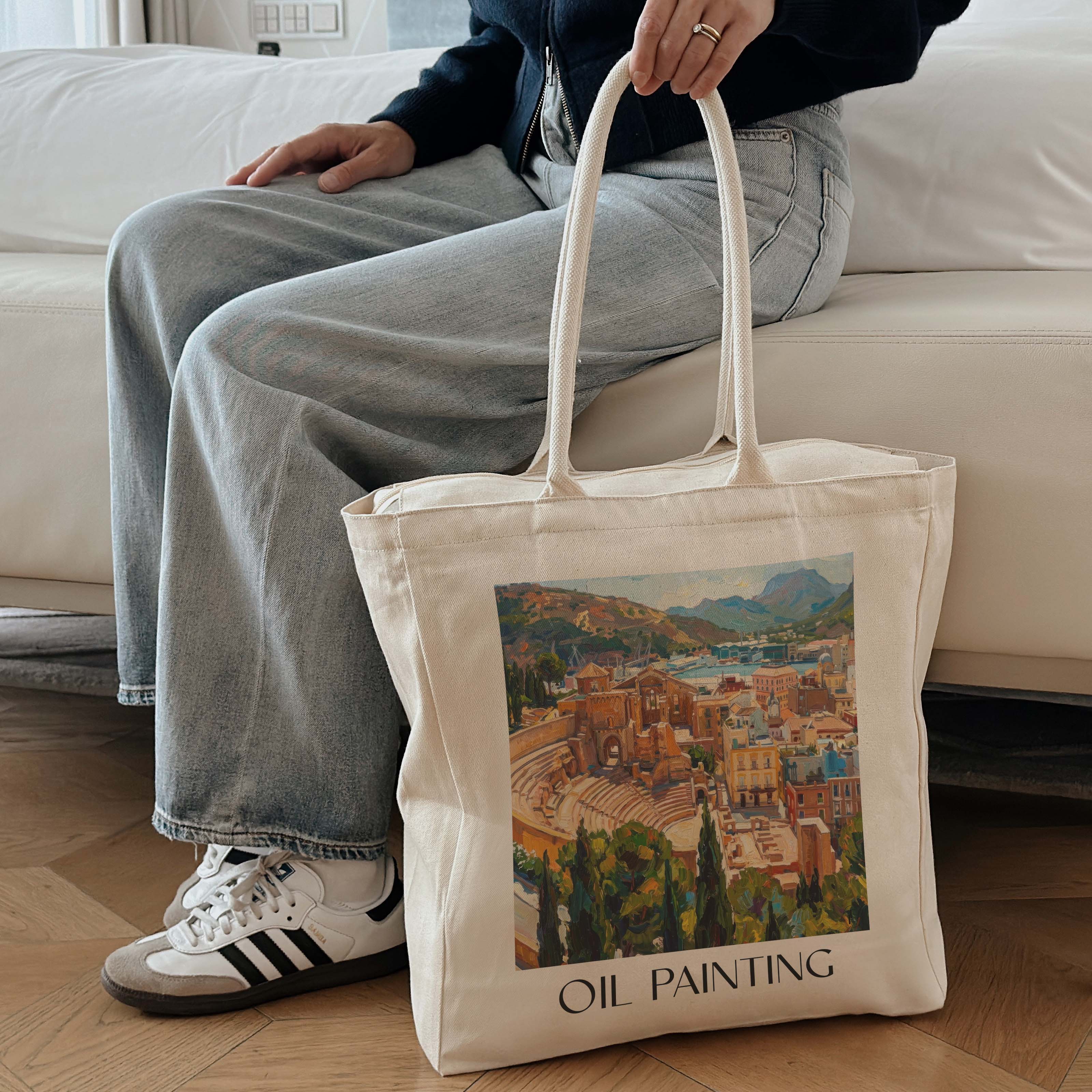 Individuelle Einkaufstasche: Dein Lieblingsort als exklusives Kunstwerk auf Deiner Shopping Bag - favplace