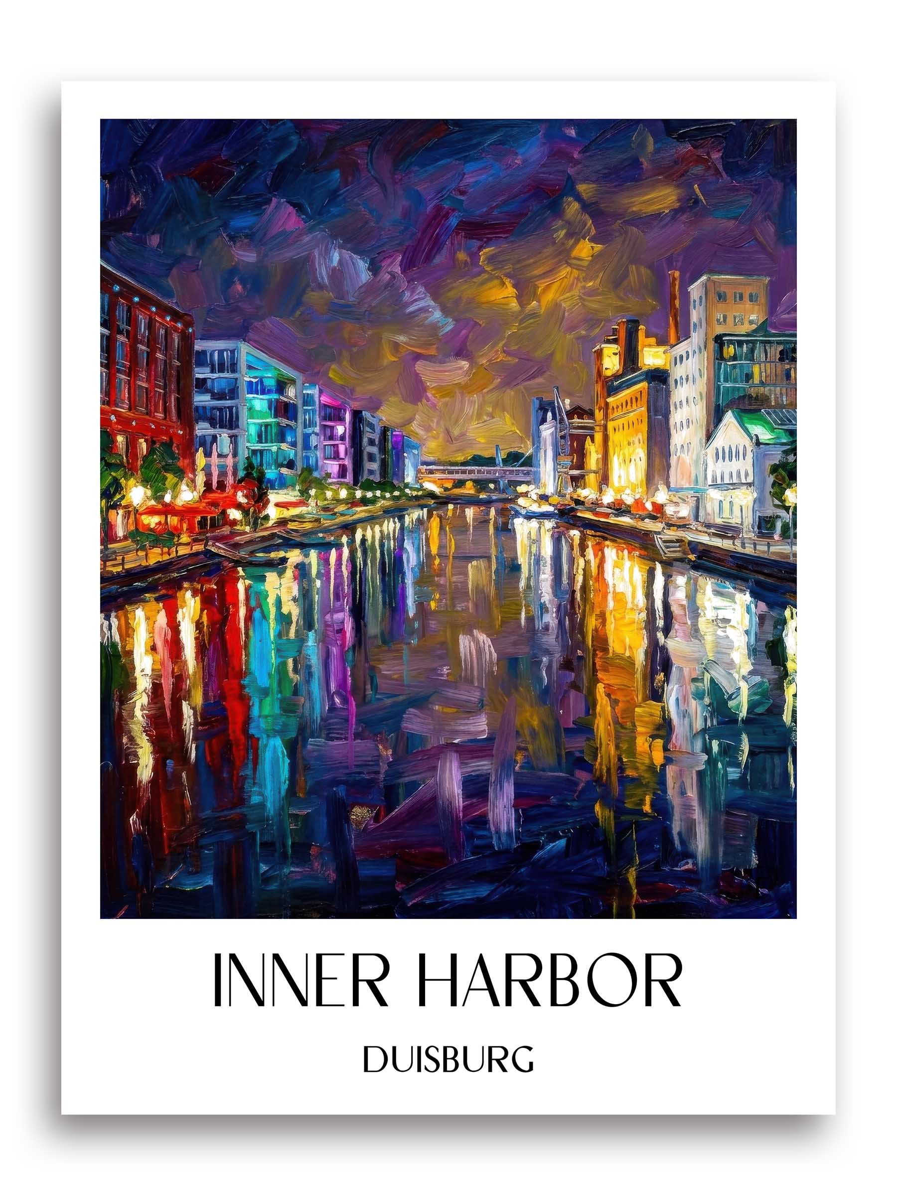 Innenhafen Poster - Duisburg - Deutschland Kunstdruck - Ölgemälde von A4 bis A1 - favplace