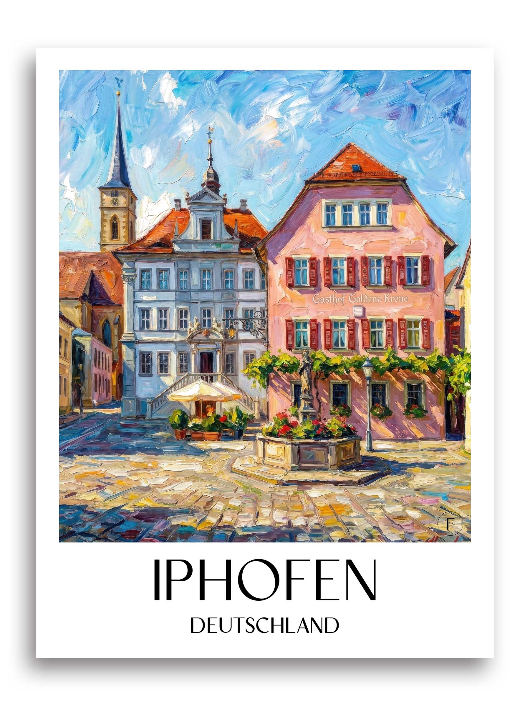 iphofen-deutschland-poster-oil-painting-oelgemaelde