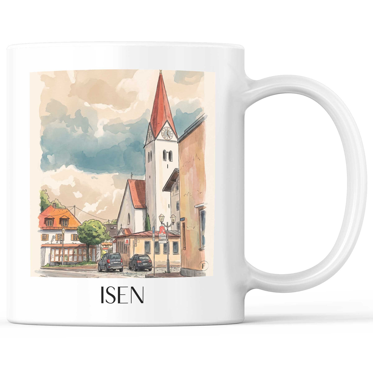isen-oberbayern-deutschland-kaffeebecher-aquarell