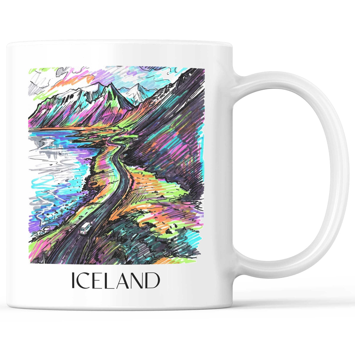 Island - Island Becher - Kaffeetasse im Tag Graffiti Stil - favplace