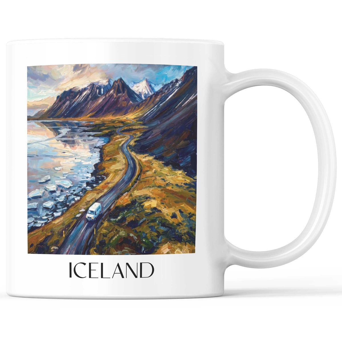 Island - Island Becher - Kaffeetasse im Ölgemälde Stil - favplace
