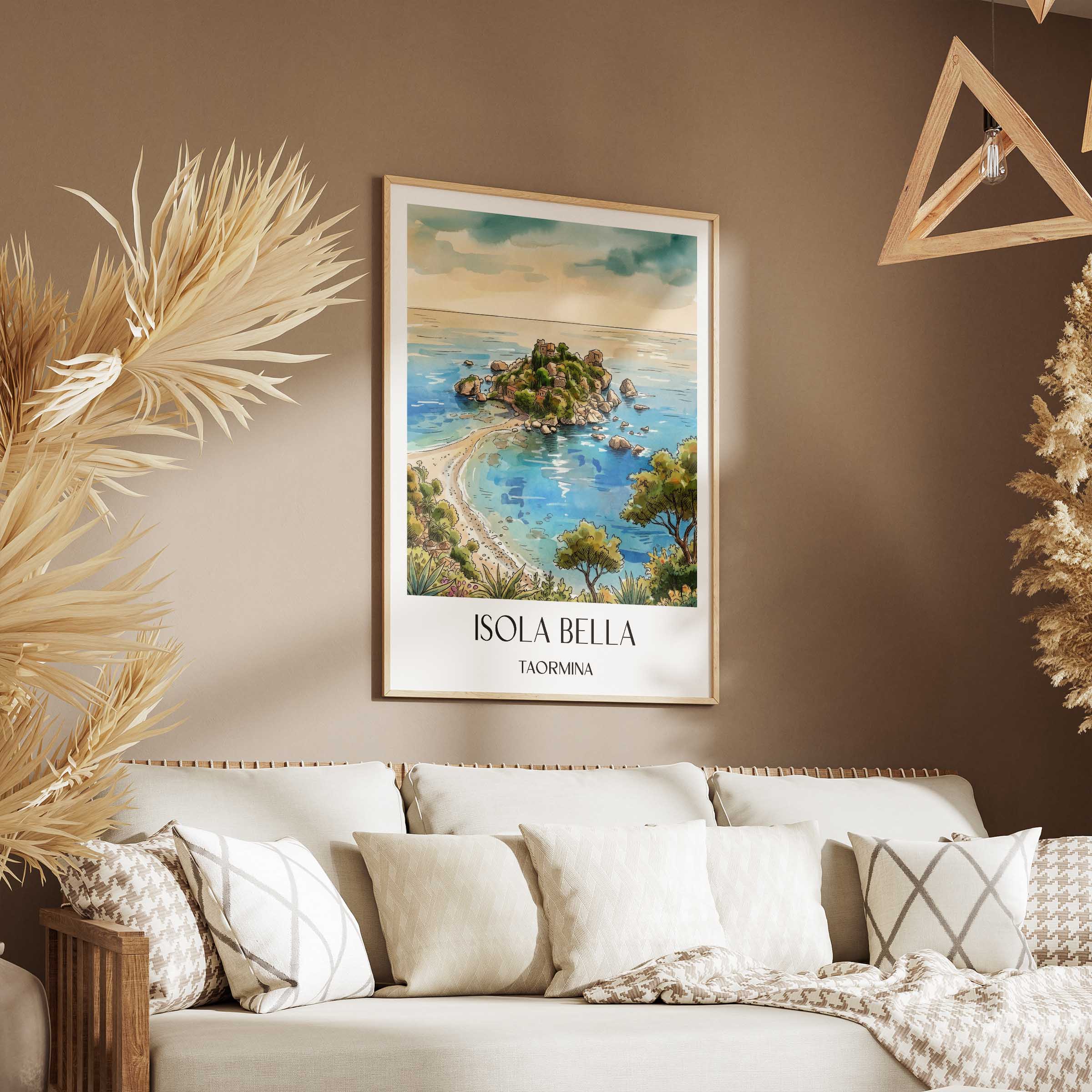 isola-bella-taormina-italien-poster-aquarell