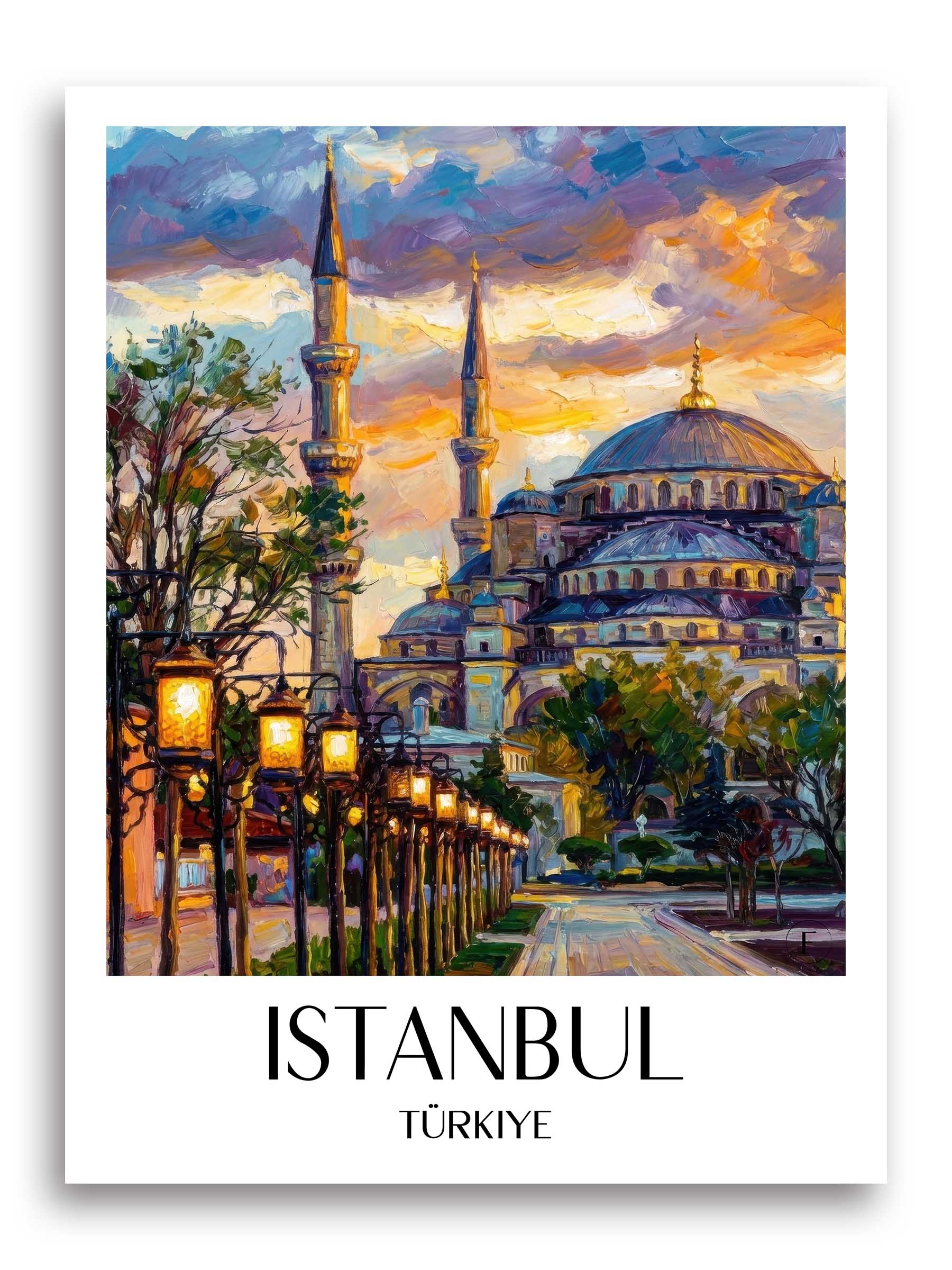 Istanbul Poster - - Türkei Kunstdruck - Ölgemälde von A4 bis A1 - favplace