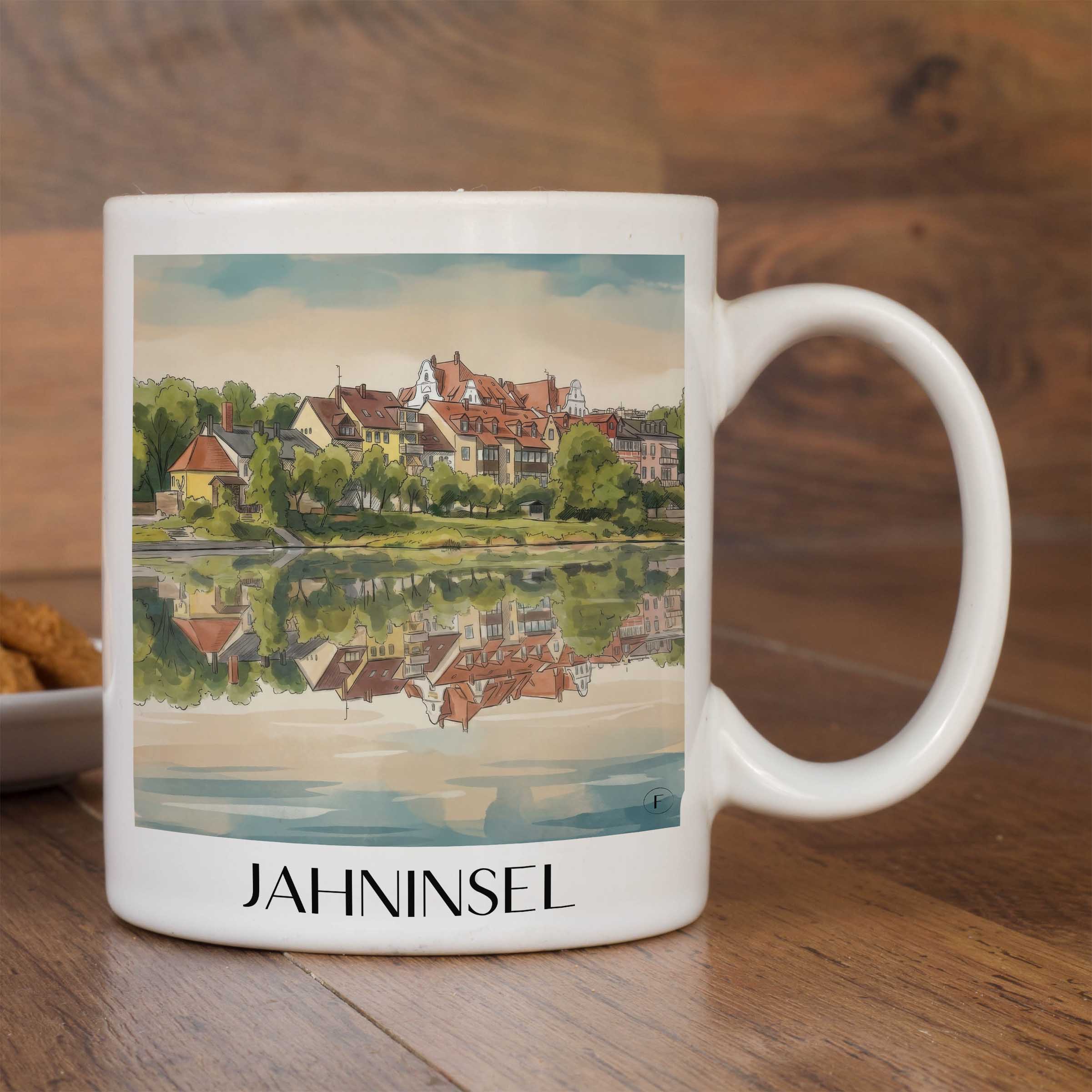 jahninsel-regensburg-deutschland-kaffeebecher-aquarell