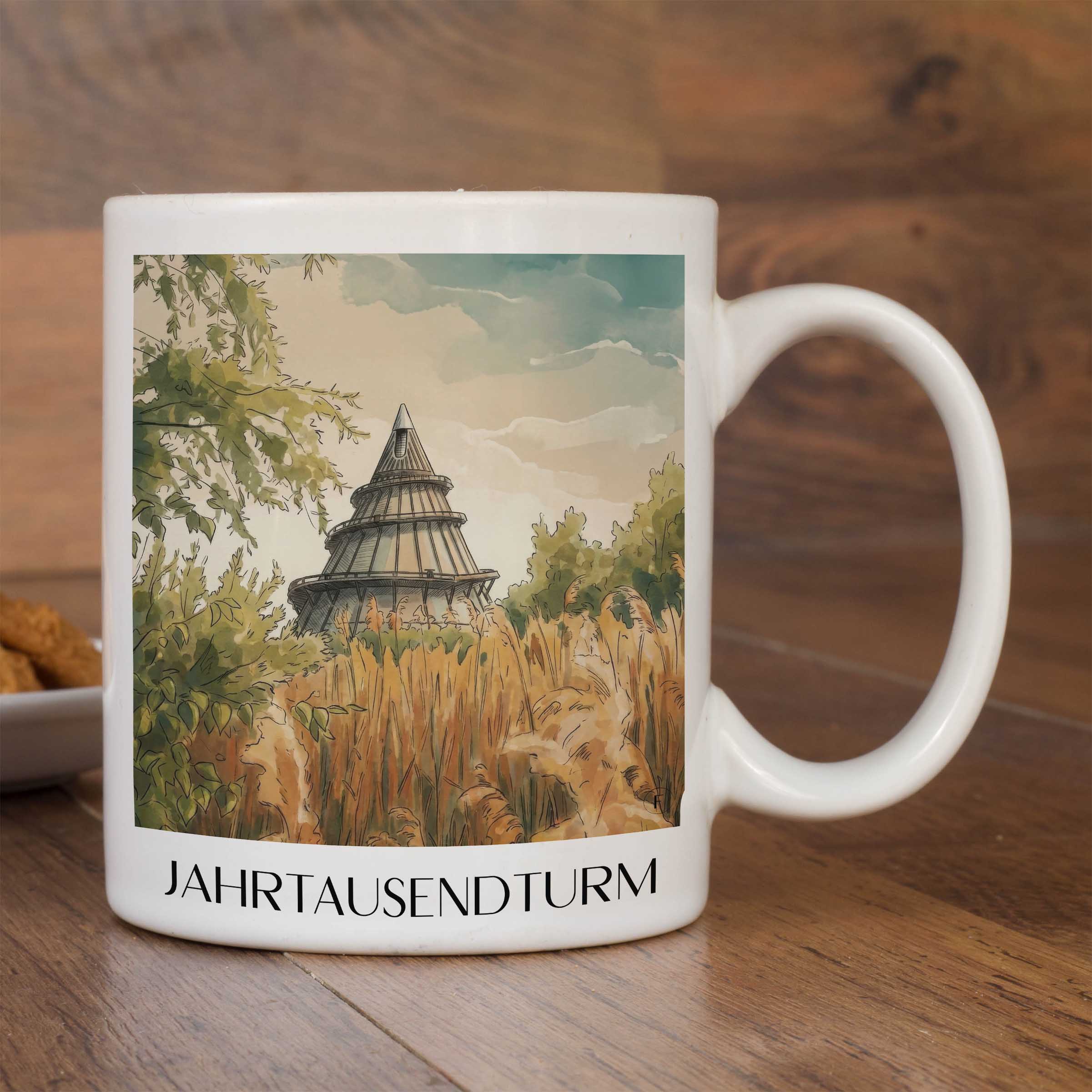 jahrtausendturm-magdeburg-deutschland-kaffeebecher-aquarell
