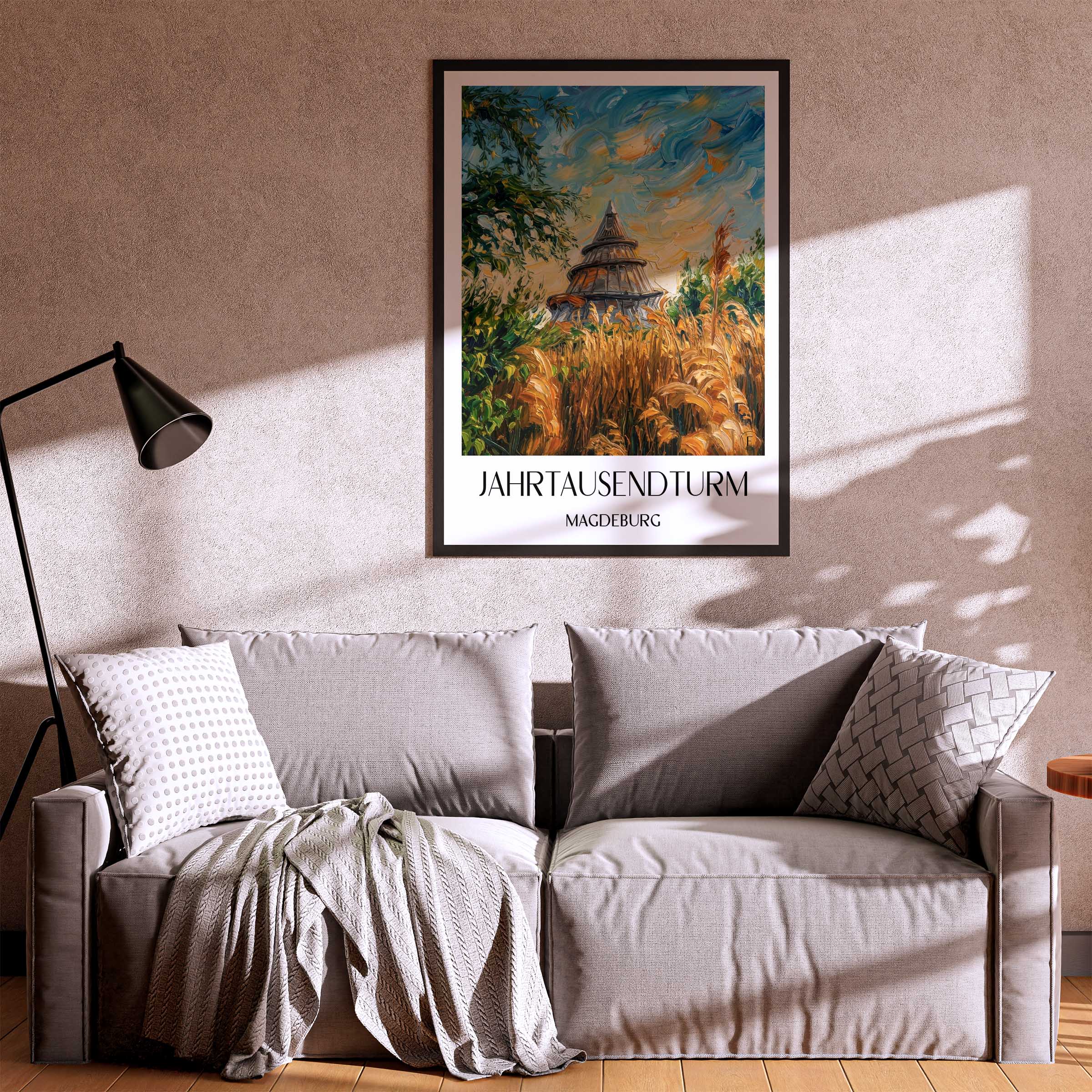 jahrtausendturm-magdeburg-deutschland-poster-oil-painting-oelgemaelde