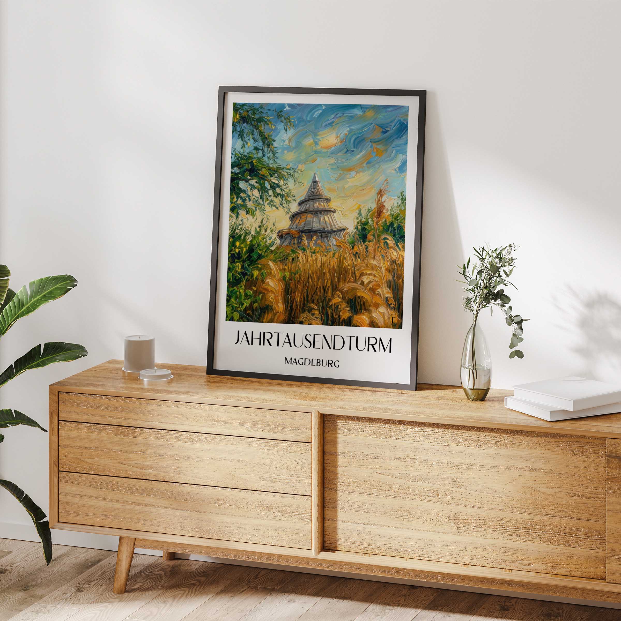jahrtausendturm-magdeburg-deutschland-poster-oil-painting-oelgemaelde