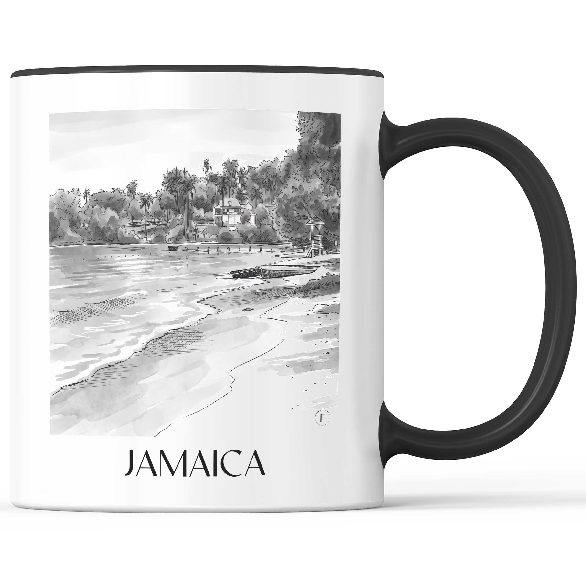 jamaica-jamaika-kaffeebecher-aquarell-schwarz-weiss