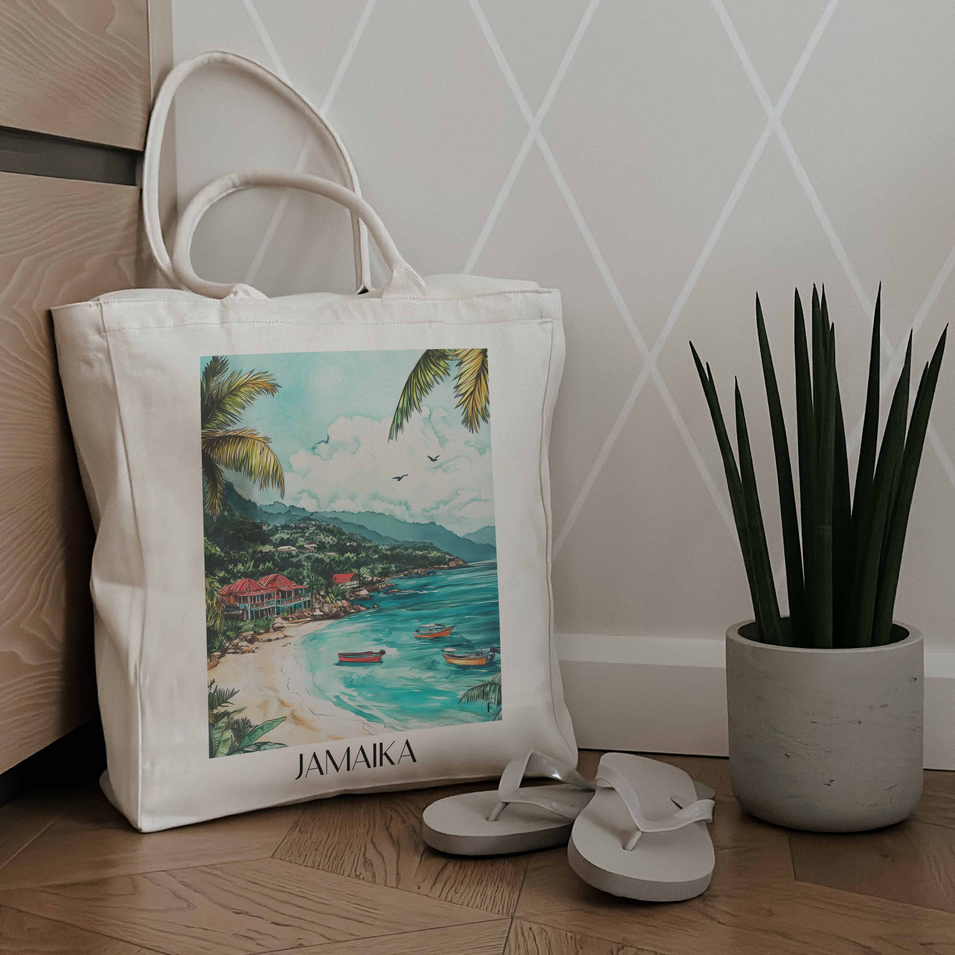 jamaica-jamaika-einkaufstasche-aquarell