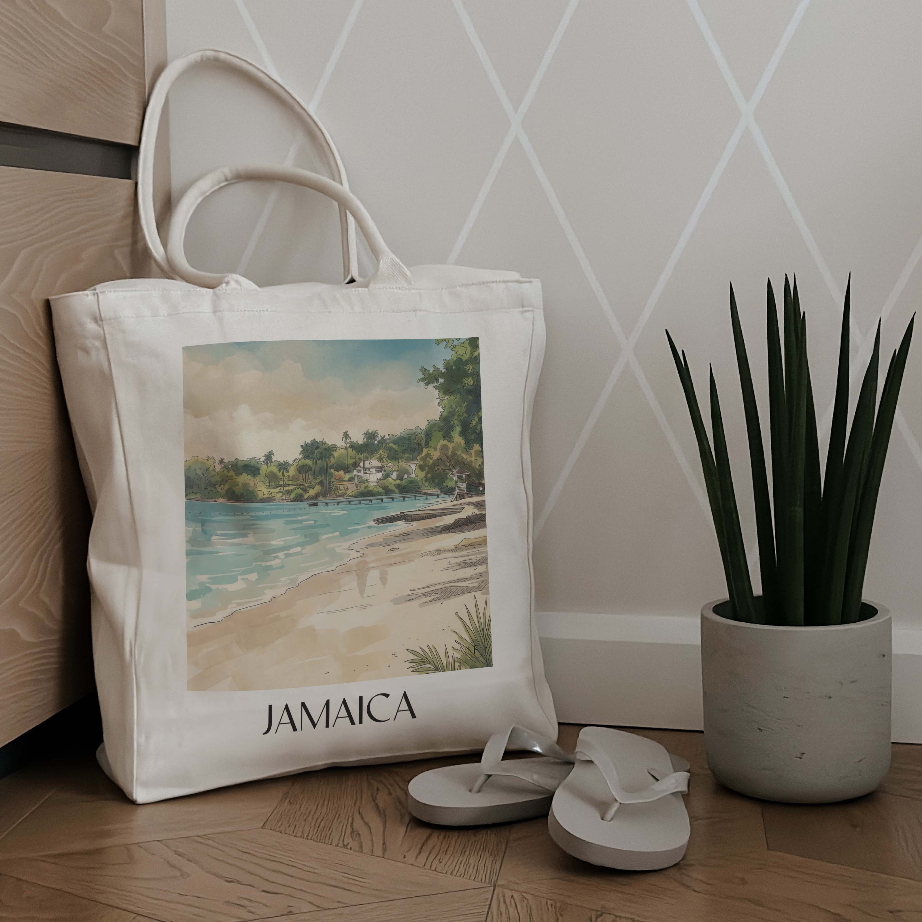 jamaica-jamaika-einkaufstasche-aquarell
