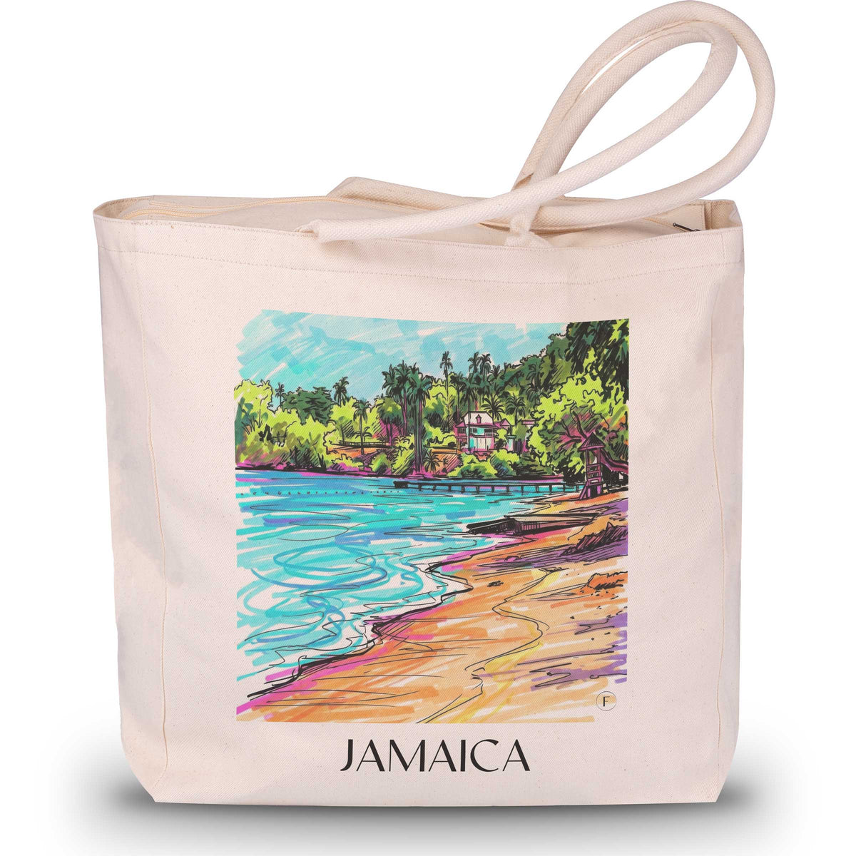 Jamaica - Jamaika Tote Bag - Einkaufstasche im Tag Graffiti Stil - favplace