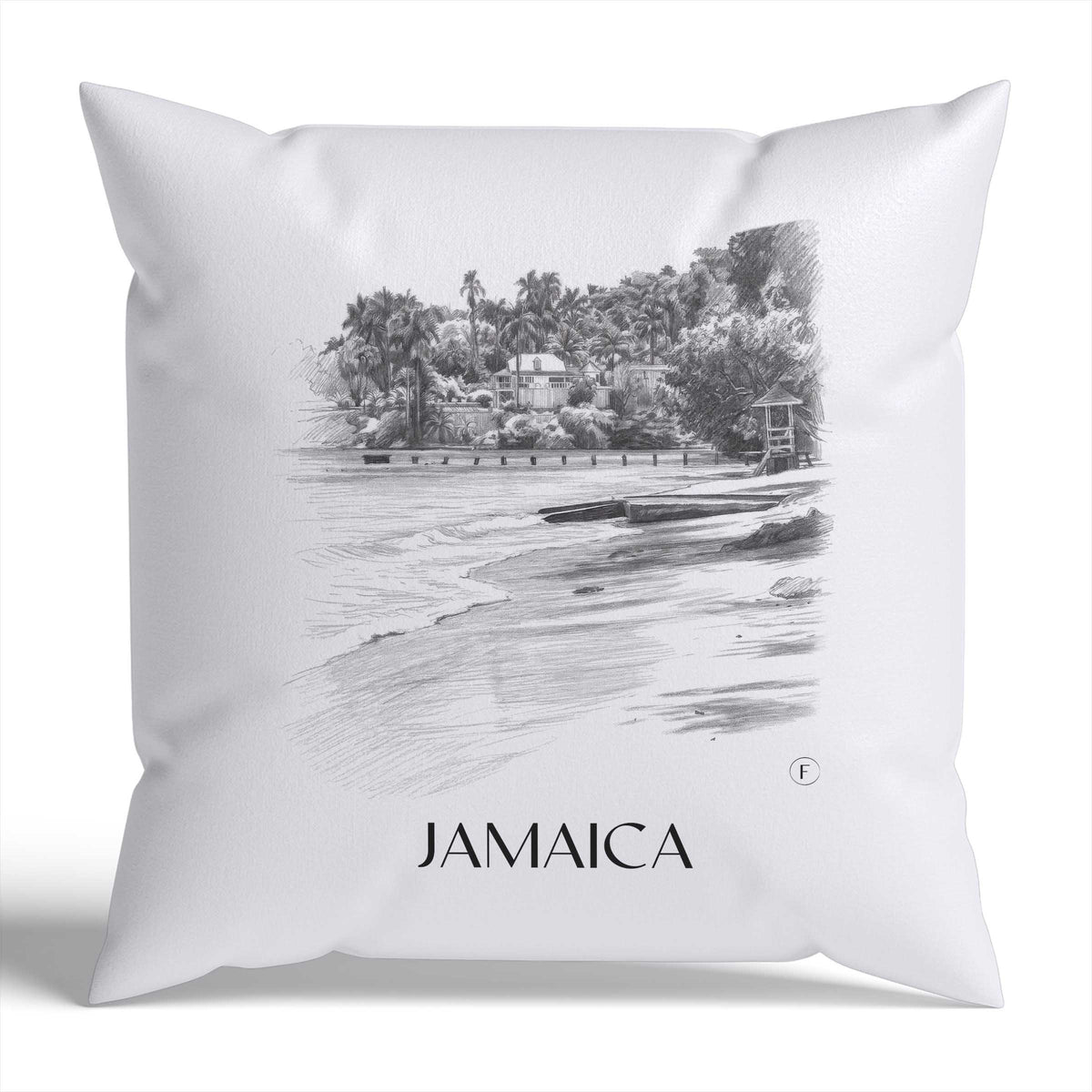 Jamaica Kissenhülle - Zierkissen Bezug - Jamaika - Jamaika Kissen bzw. Kissenbezug im Zeichnung Stil - favplace