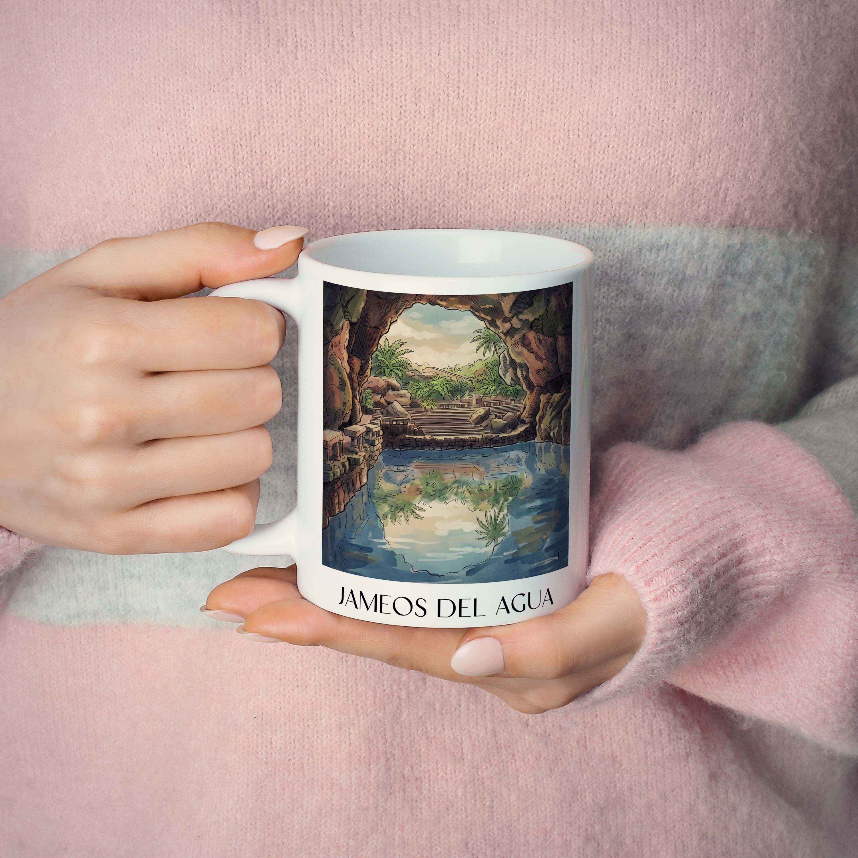 jameos-del-agua-lanzarote-spanien-kaffeebecher-aquarell