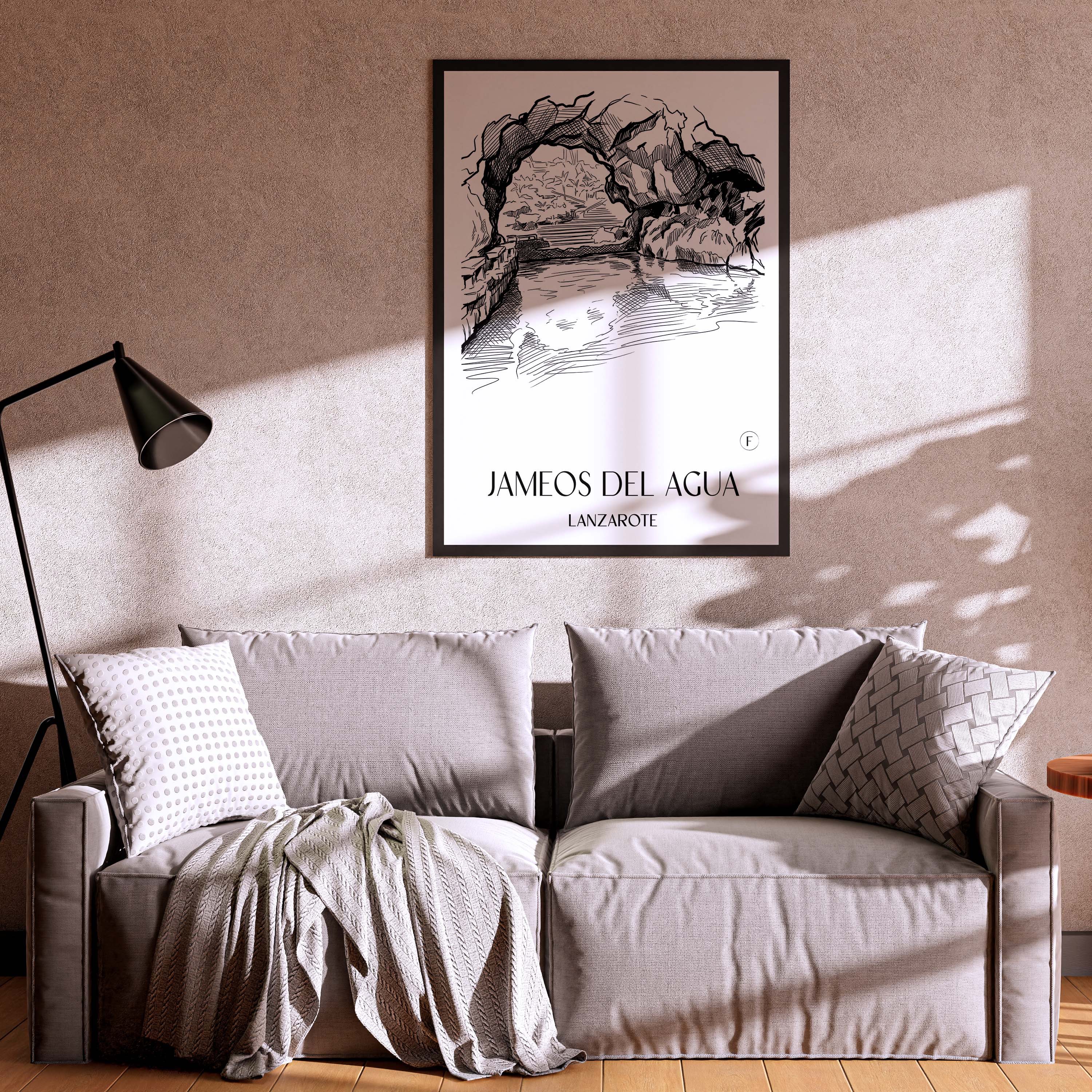 jameos-del-agua-lanzarote-spanien-poster-skizze