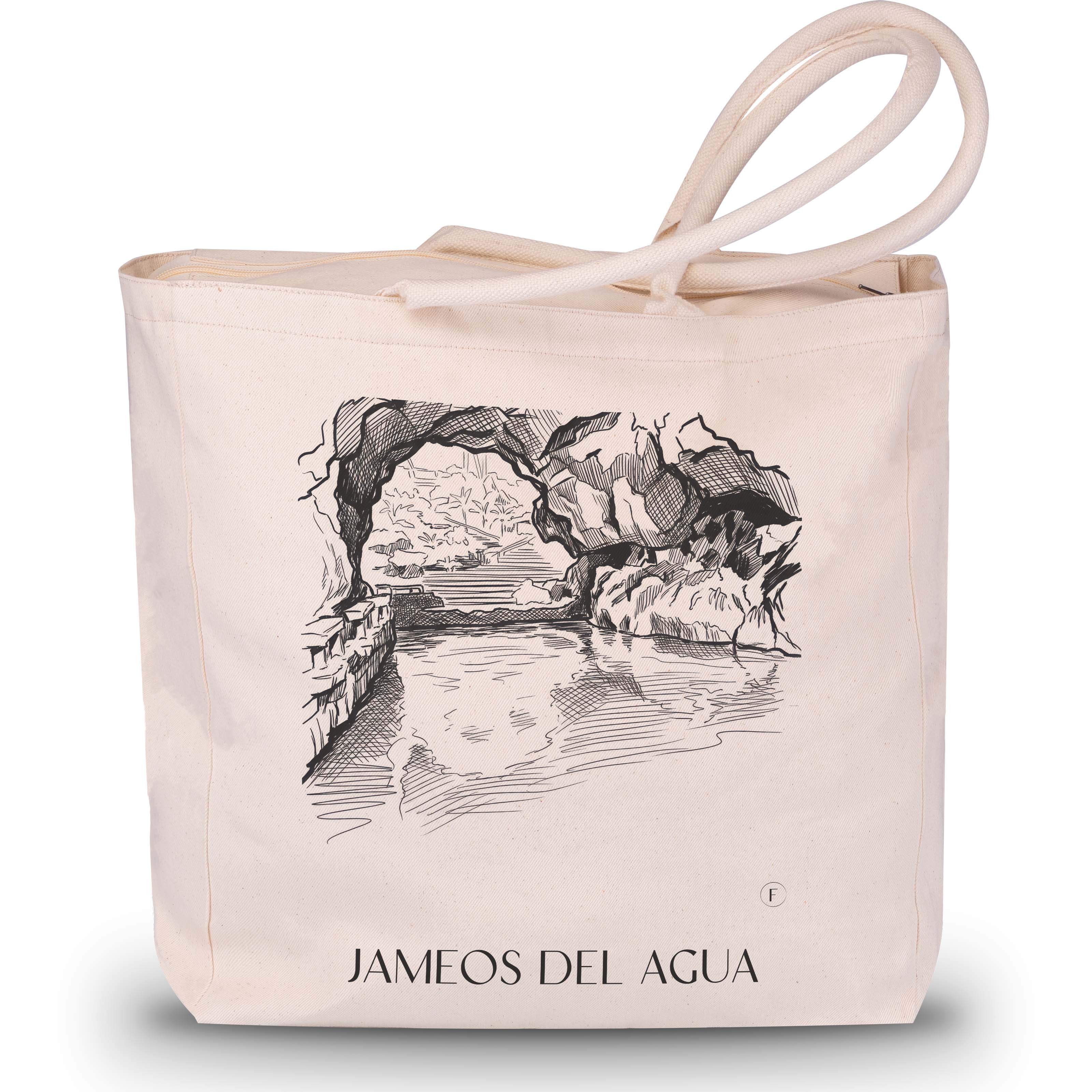 jameos-del-agua-lanzarote-spanien-einkaufstasche-skizze