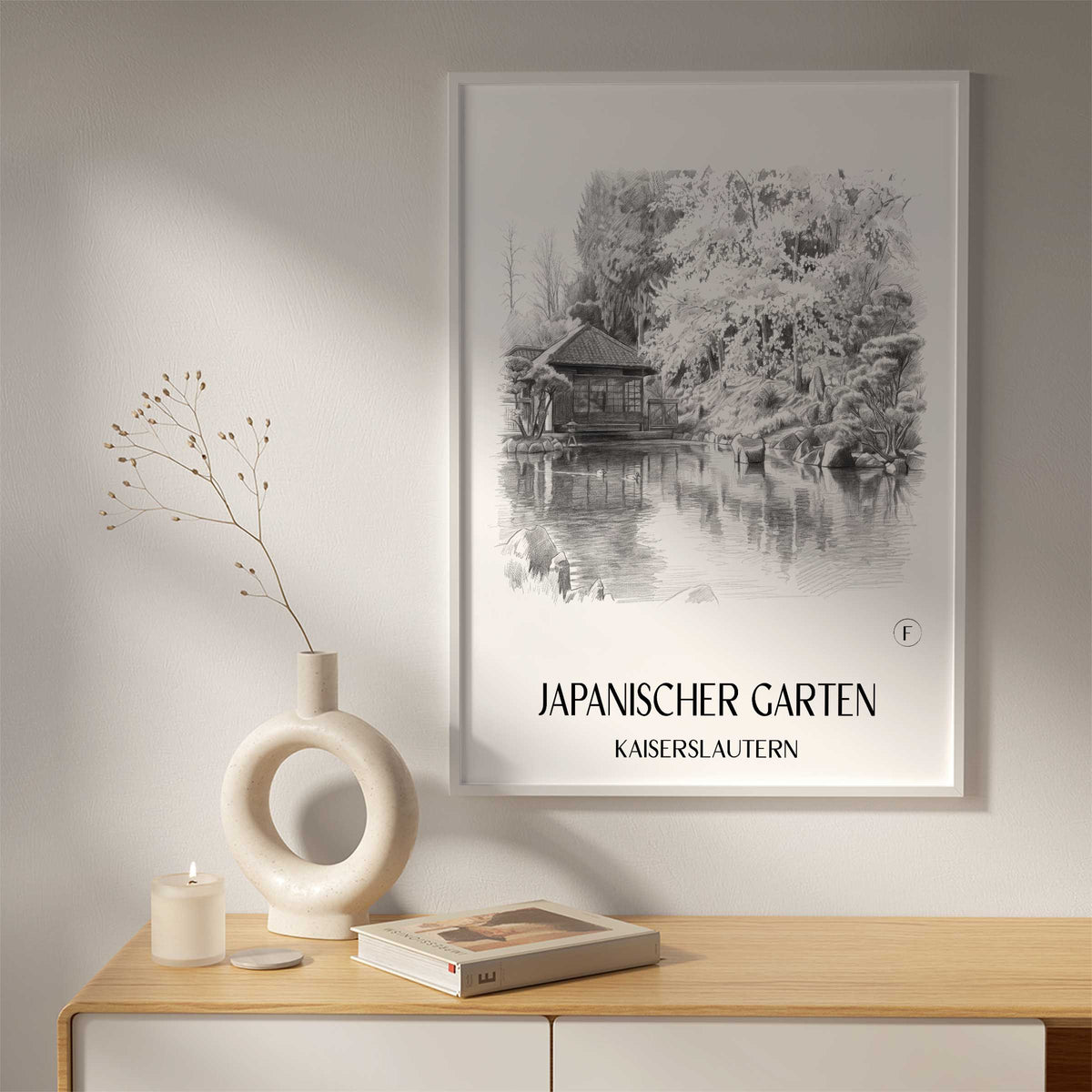 japanischer-garten-kaiserslautern-deutschland-poster-bleistift-zeichnung-drawing