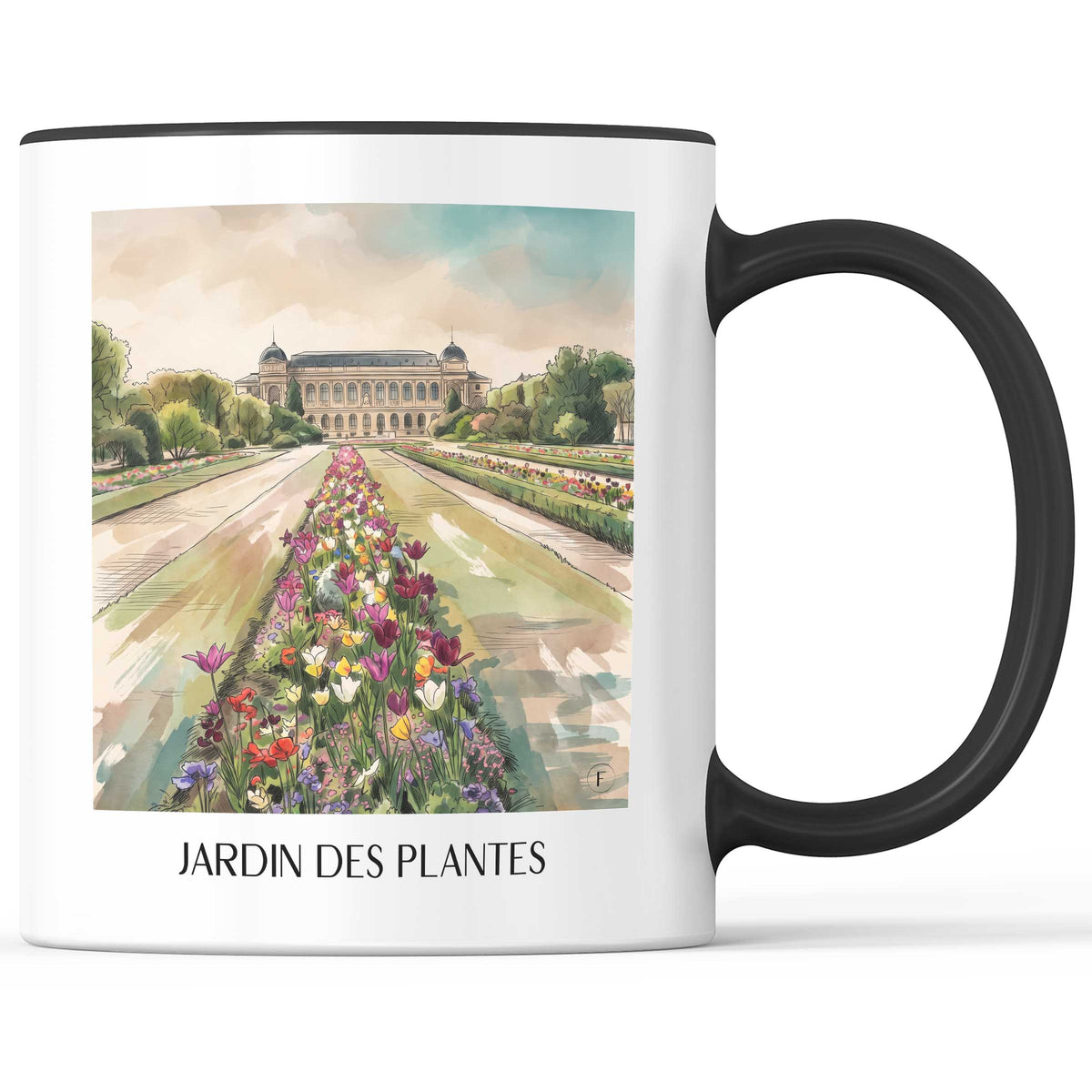 Jardin des Plantes Kaffeebecher - Paris - Frankreich Becher - Kaffeetasse im Aquarell Stil - favplace