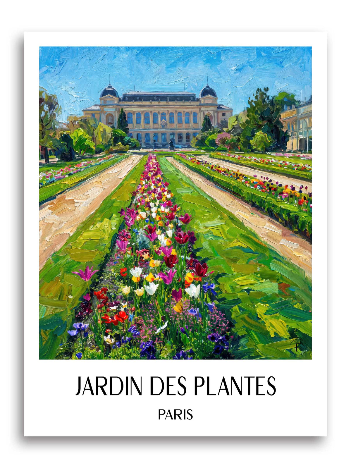 Jardin des Plantes Poster - Paris - Frankreich Kunstdruck - Ölgemälde von A4 bis A1 - favplace