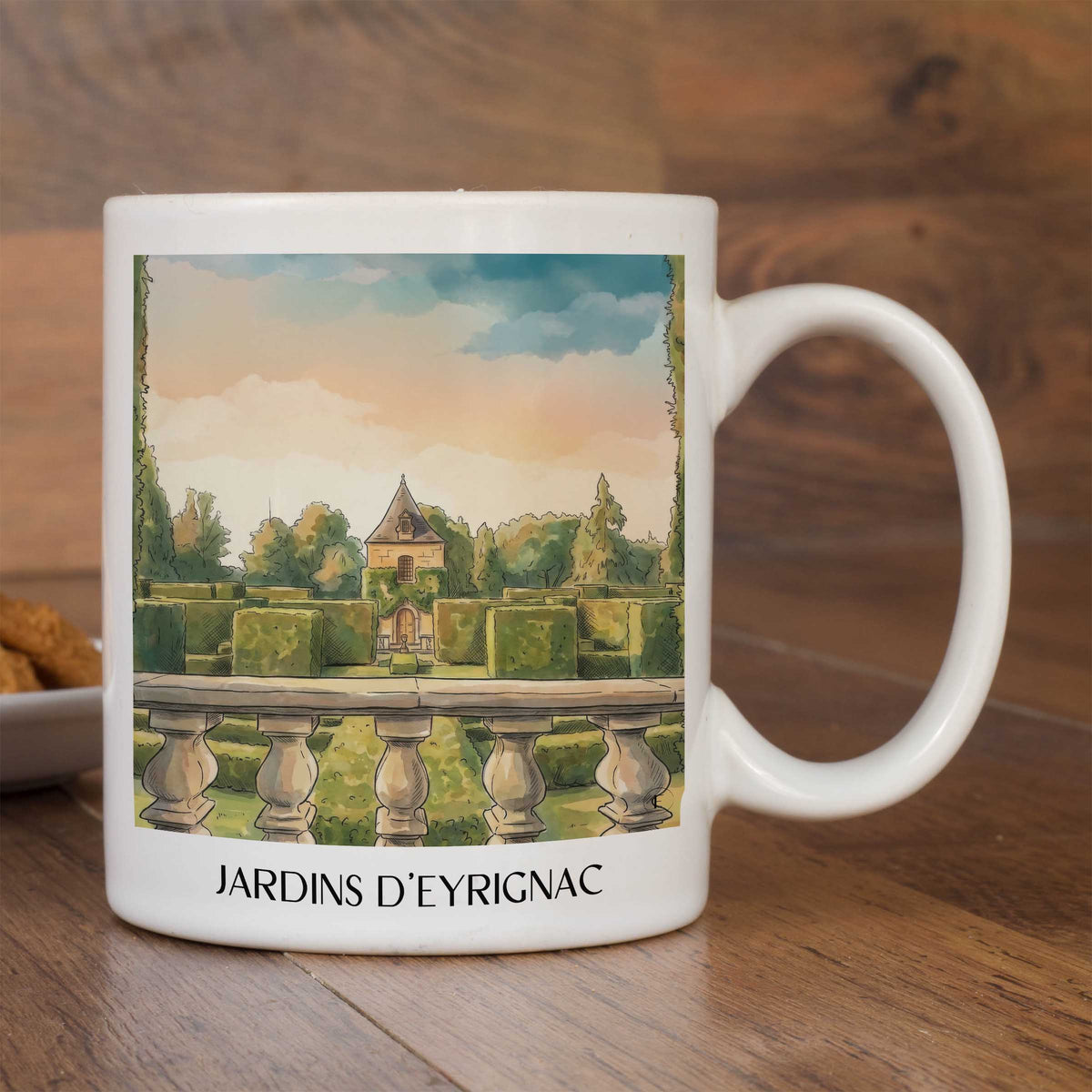 jardins-d'eyrignac-périgord-noir-frankreich-kaffeebecher-aquarell